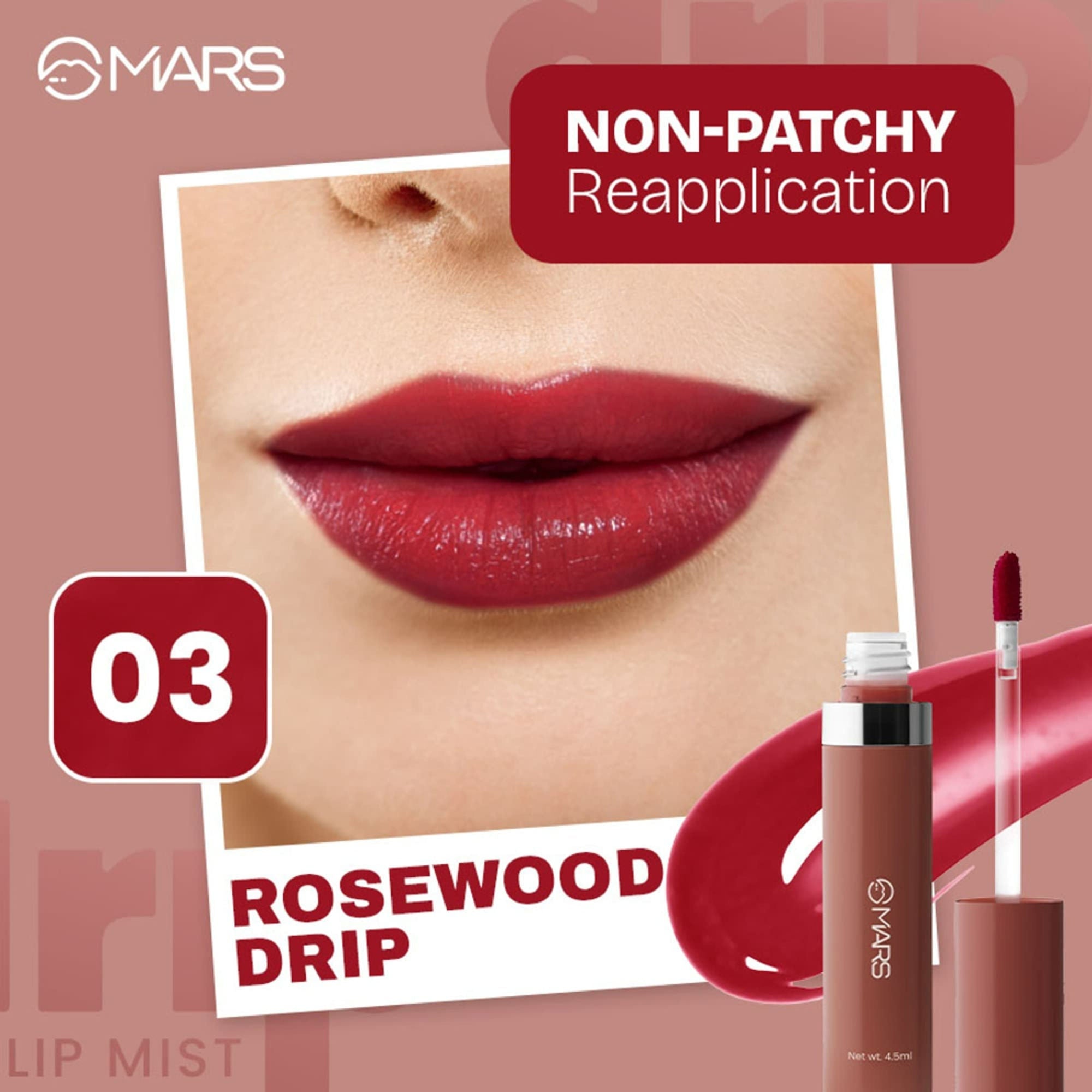 MARS Cosmetics Drip Lip Mist - 03 Rosewood Drip