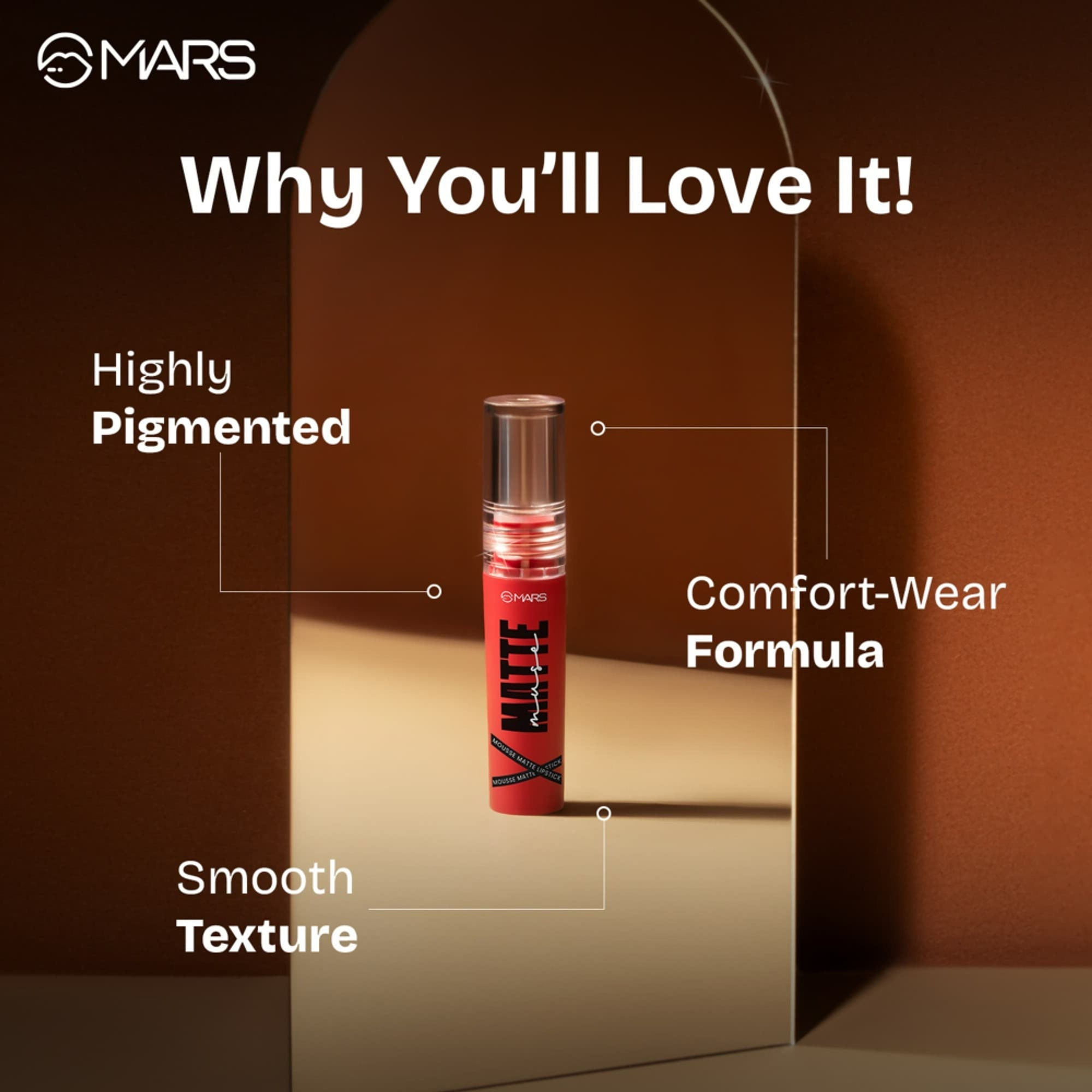 MARS Cosmetics Mousse Matte Lipstick - Leading Lady