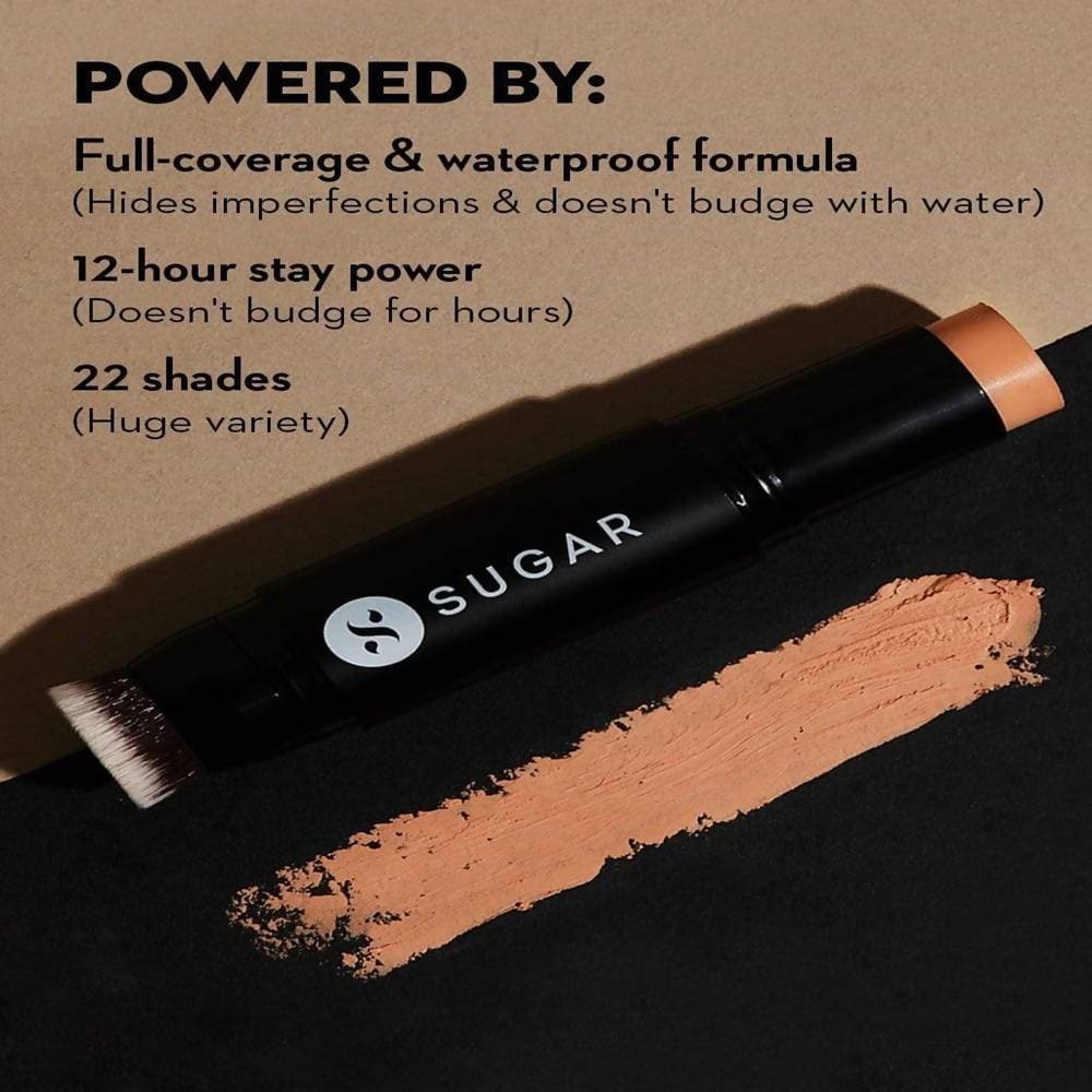 Sugar Ace Of Face Foundation Stick - Freddo (Medium Beige, Golden Peach Undertone)