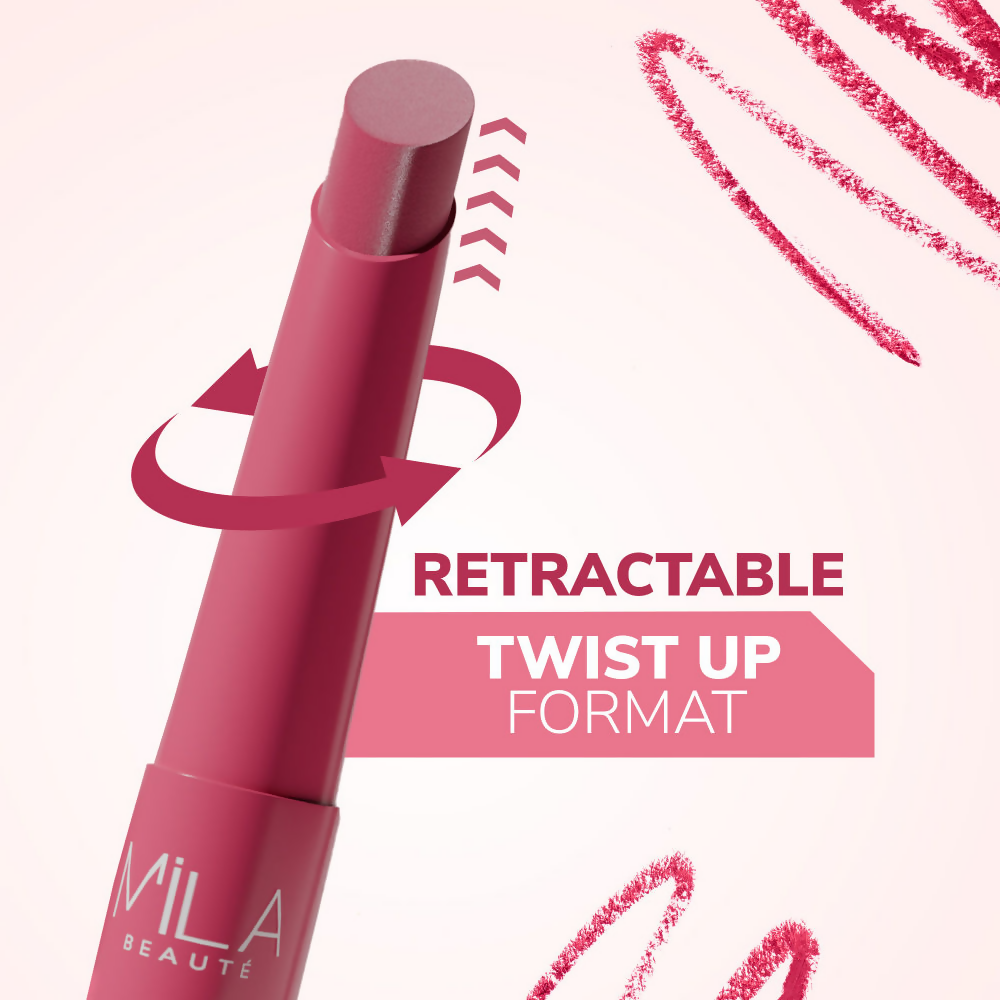 Mila Beaute Pout It Out Long Lasting & Matte Finish Lip Crayon Lipstick - Mulan