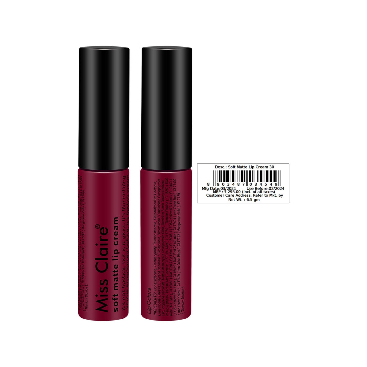 Miss Claire Soft Matte Lip Cream - 30