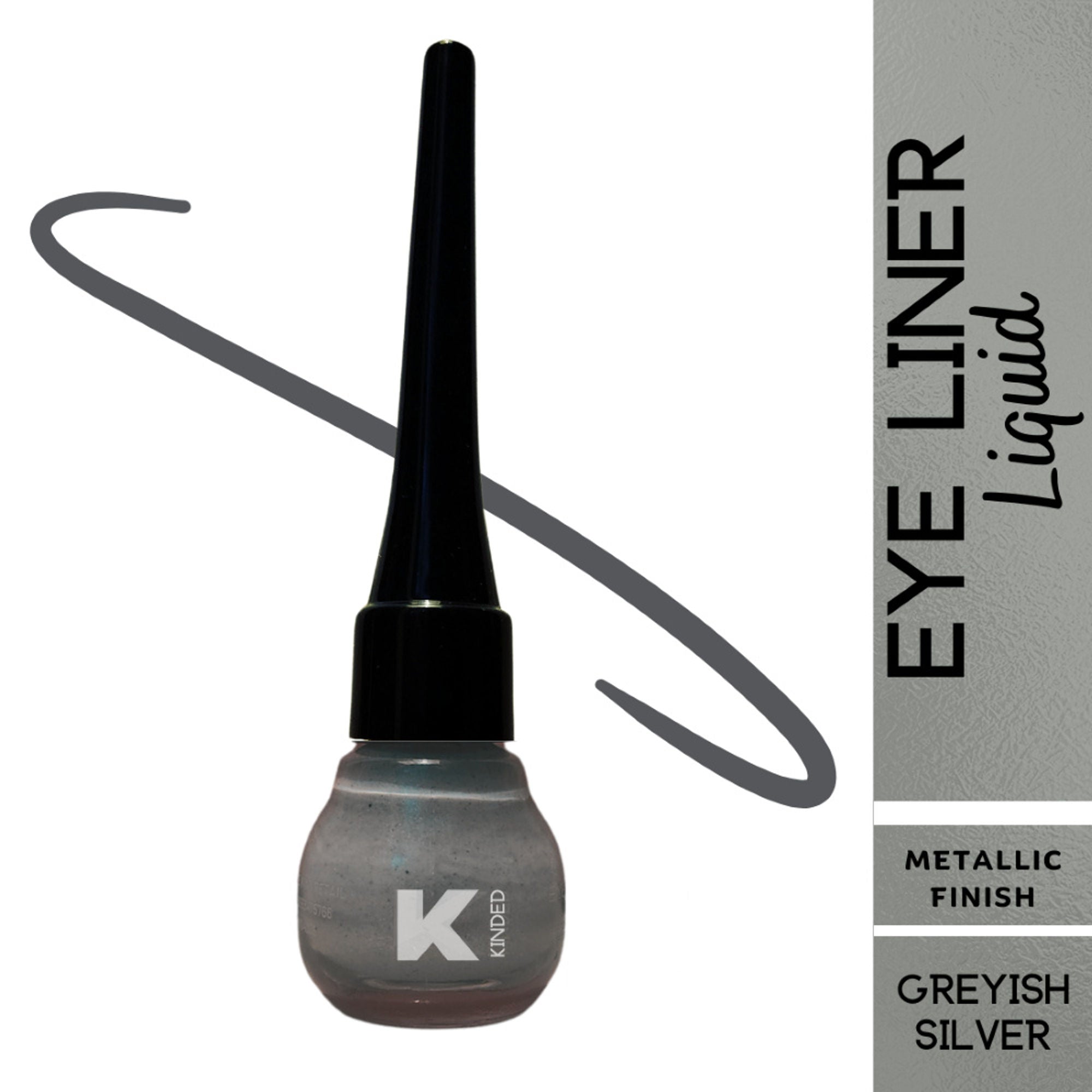 KINDED Liquid Metallic Eye Liner - Greyish Silver