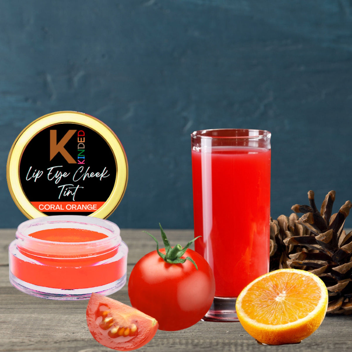 KINDED Lip, Eye and Cheek Tint - Coral Orange