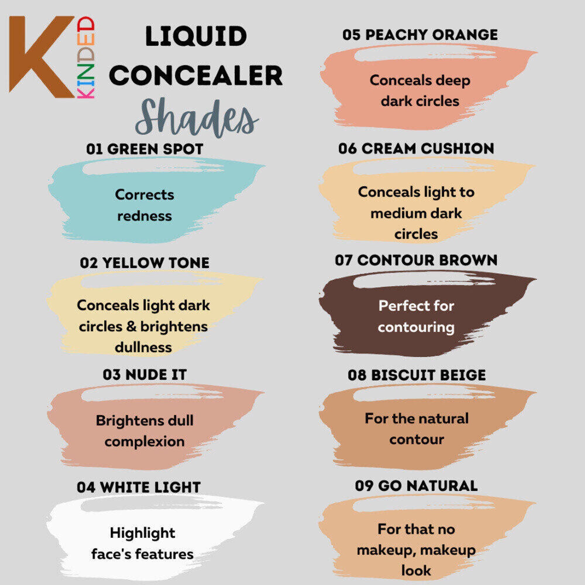 KINDED Liquid Concealer - Peachy Orange