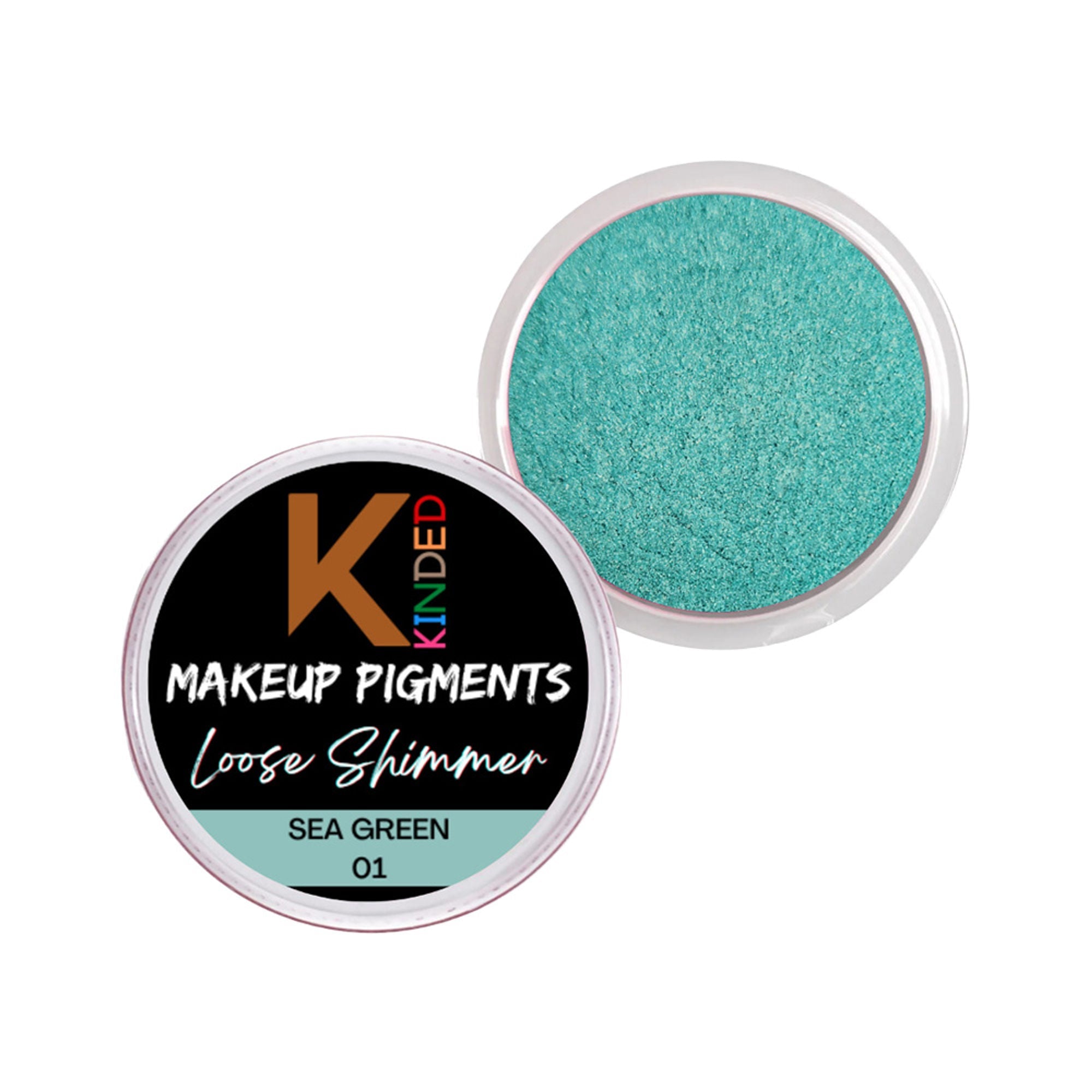 KINDED Loose Shimmer Makeup Foil Pigments Powder - Sea Green