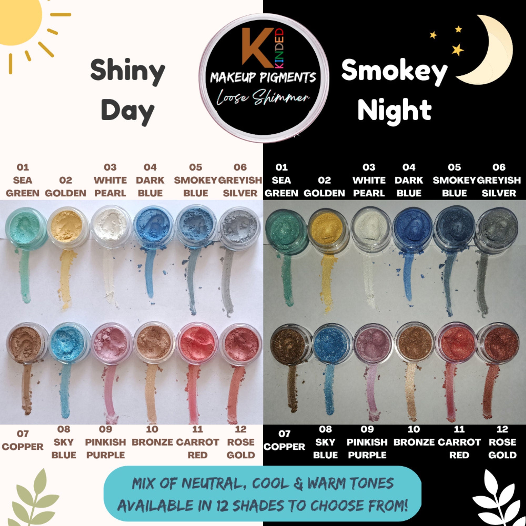 KINDED Loose Shimmer Makeup Foil Pigments Powder - Bronze