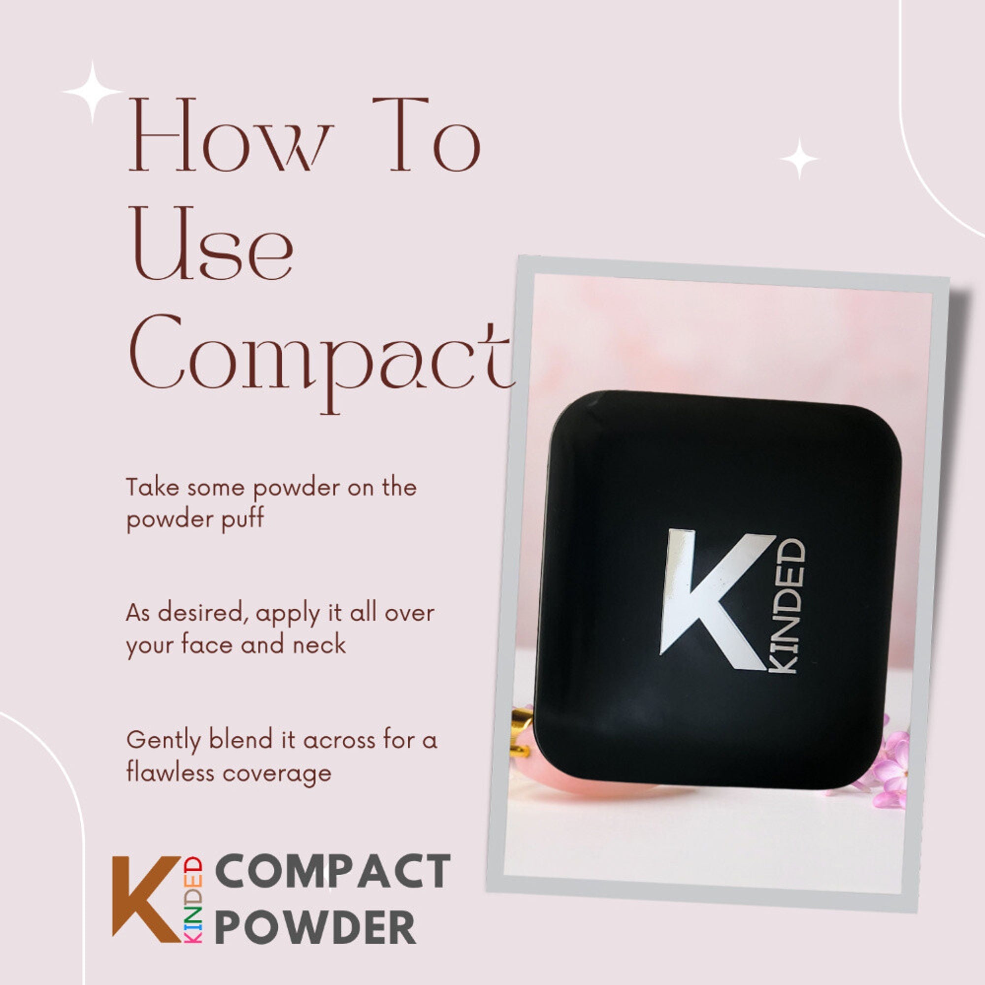 KINDED Sun Protection Compact Powder with Vitamin E - 03 Warm Beige