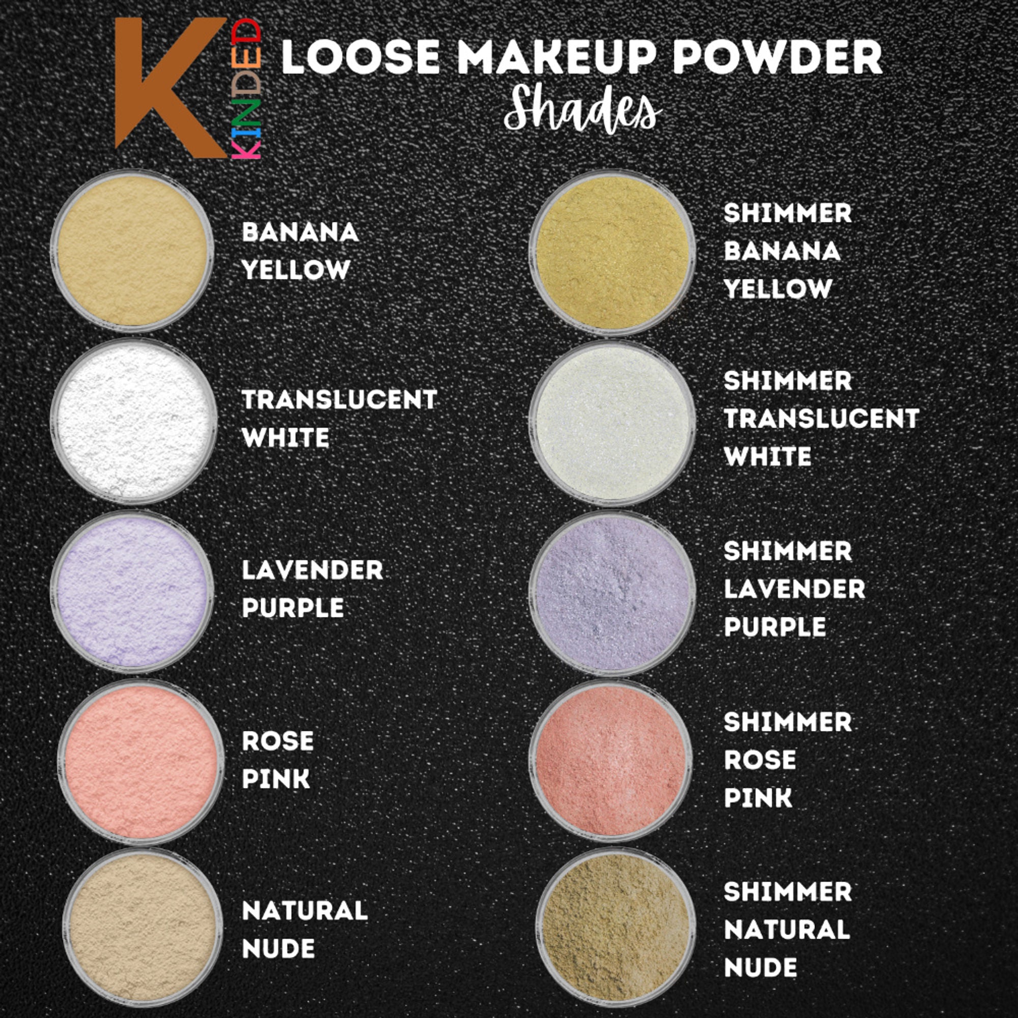 KINDED Highlighter Loose Powder - Shimmer Translucent White