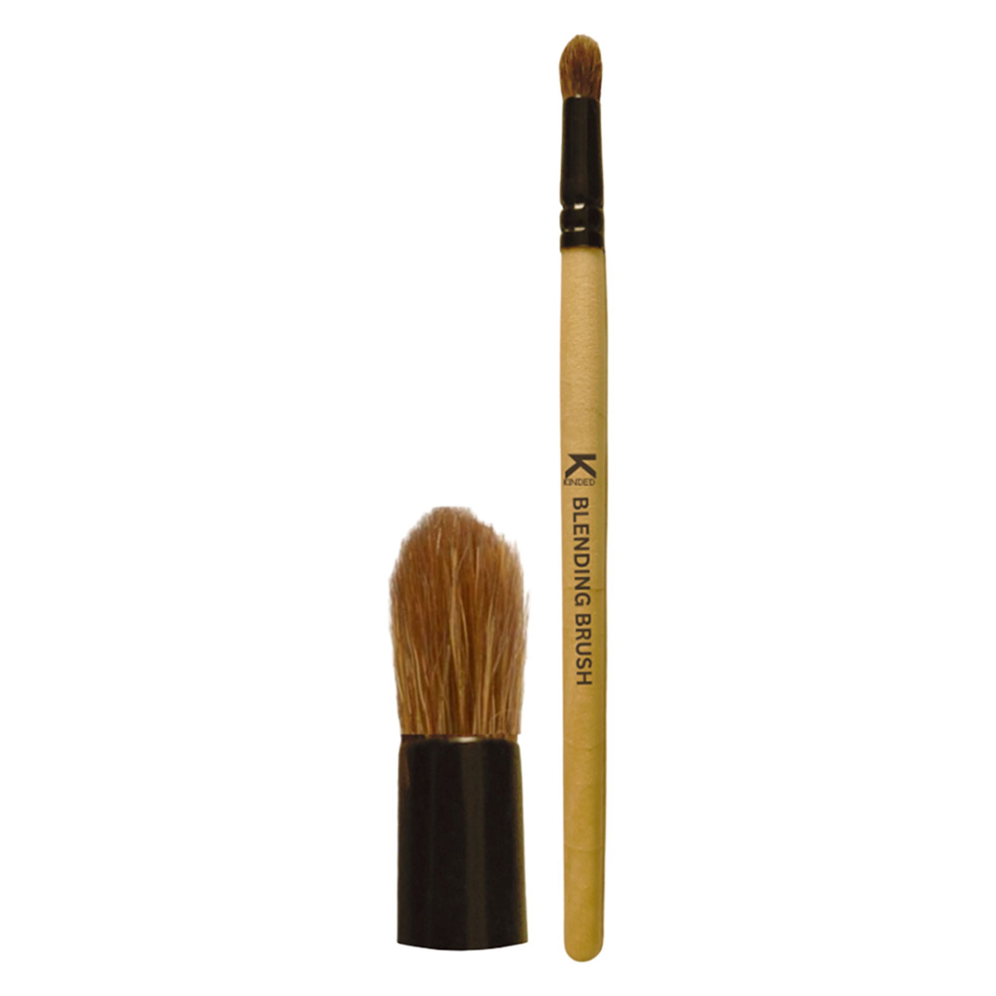 KINDED Professional Natural Wooden Handle Bullet Blending Makeup Brush
