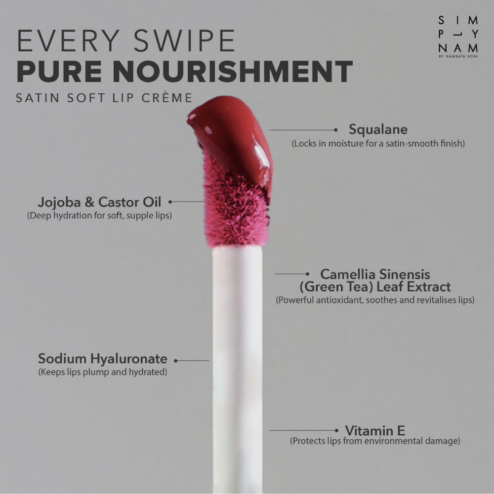 Simply Nam Satin Soft Lip Creme - Reshma Divine Rose