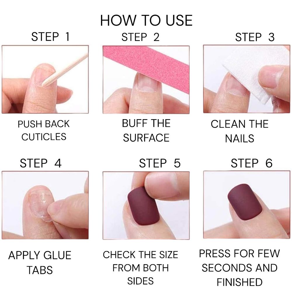 Shills Professional Reusable Press On Nails Square - SPN598