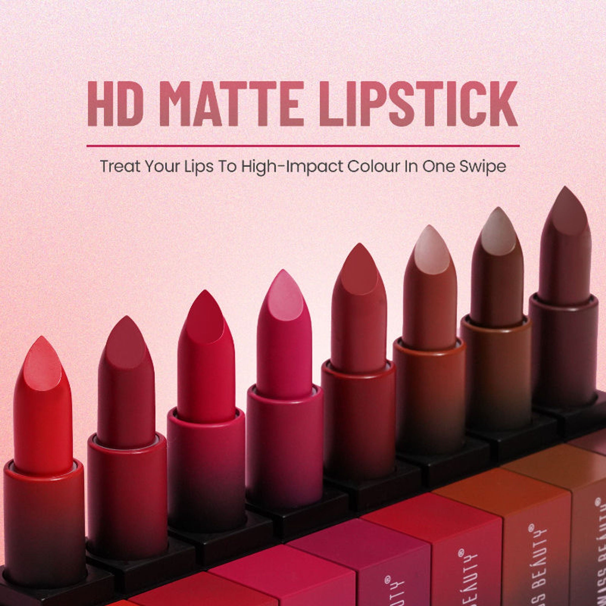 Swiss Beauty HD Matte Lipstick , High Coverage , Lightweight - 08 Peach Day