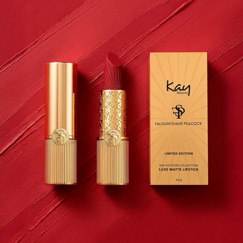 Kay Beauty x Falguni Shane Peacock Luxe Matte Lipstick - Peach Zardosi