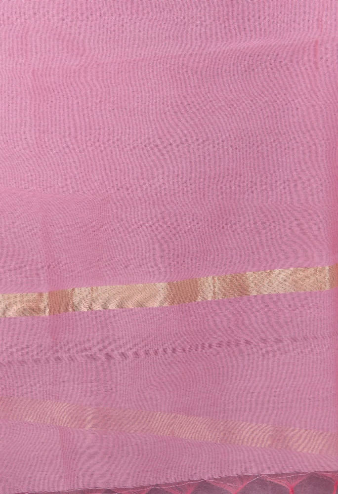 Mominos Fashion Baby Pink Banarsi Piping Dupatta