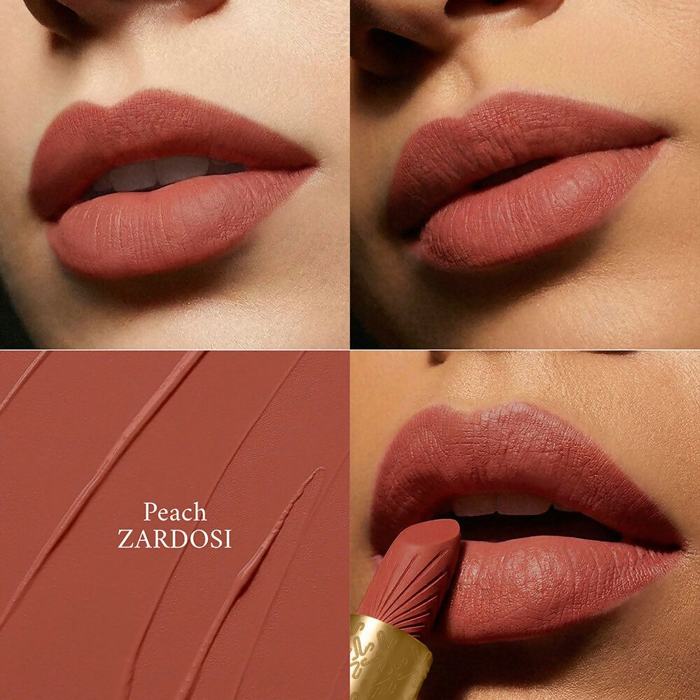 Kay Beauty x Falguni Shane Peacock Luxe Matte Lipstick - Peach Zardosi