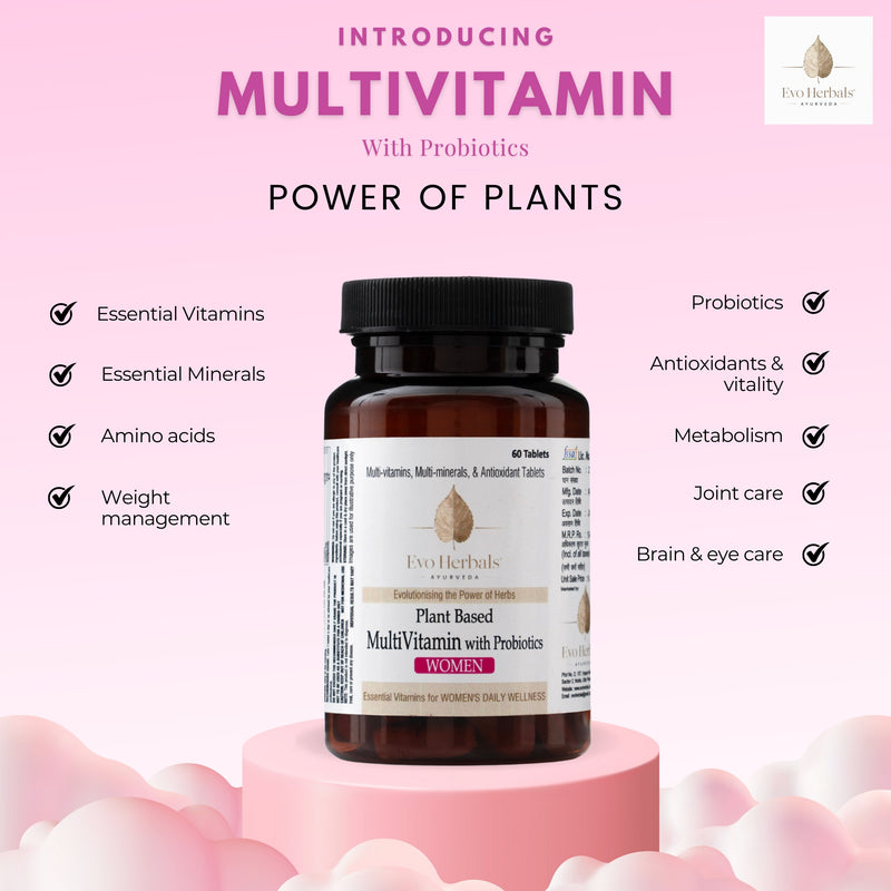 Plant Based Multivitamin Tablets with Probiotics for Women benefits