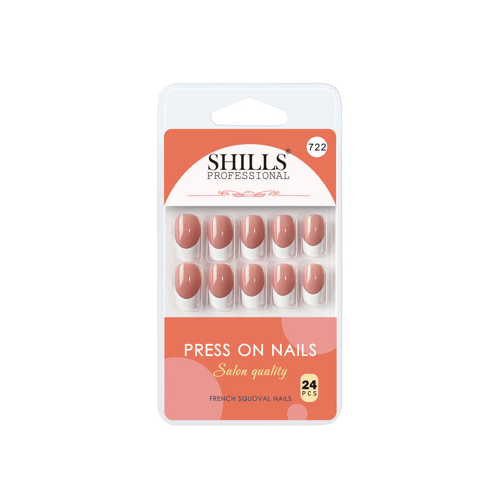 Shills Professional Reusable Press On Nails French Square - SPN722