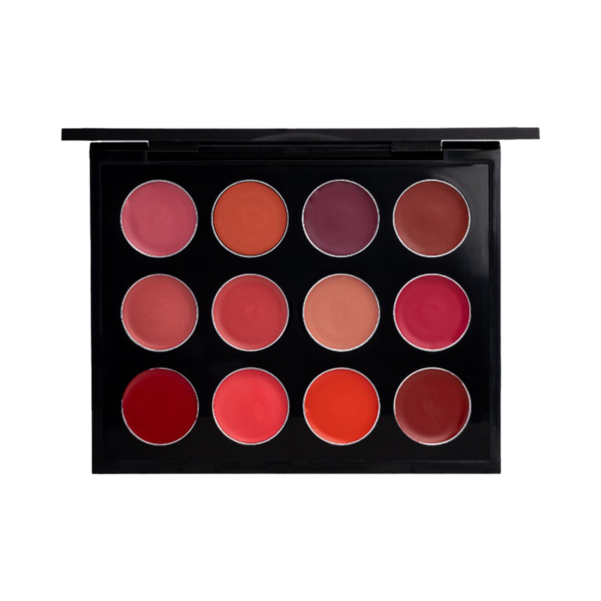 PAC Studio Retro Lip Palette X12 - Intense Color Payoff, Creamy & Highly Blendable, Semi Matte Finish