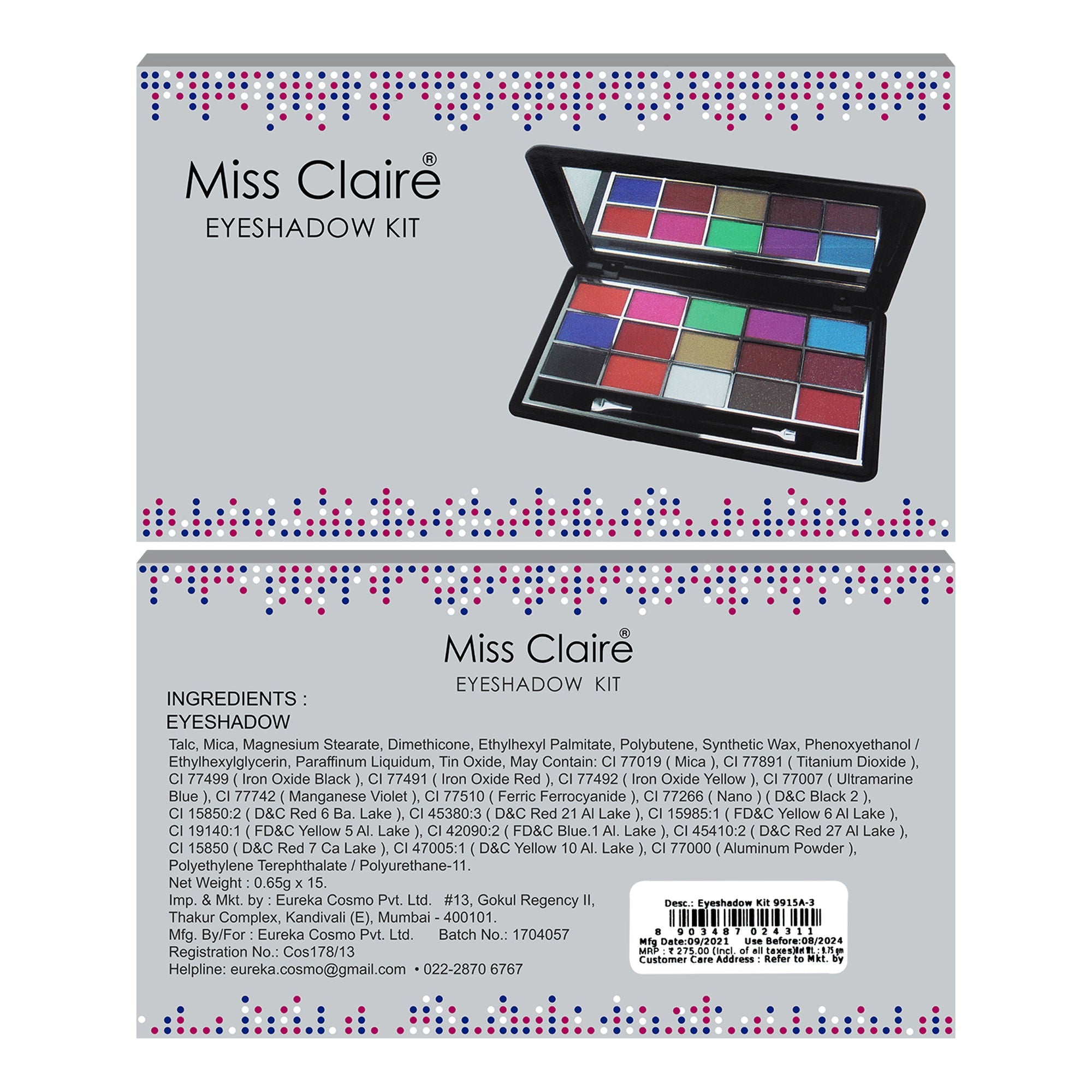 Miss Claire Eyeshadow Kit - 9915A-3