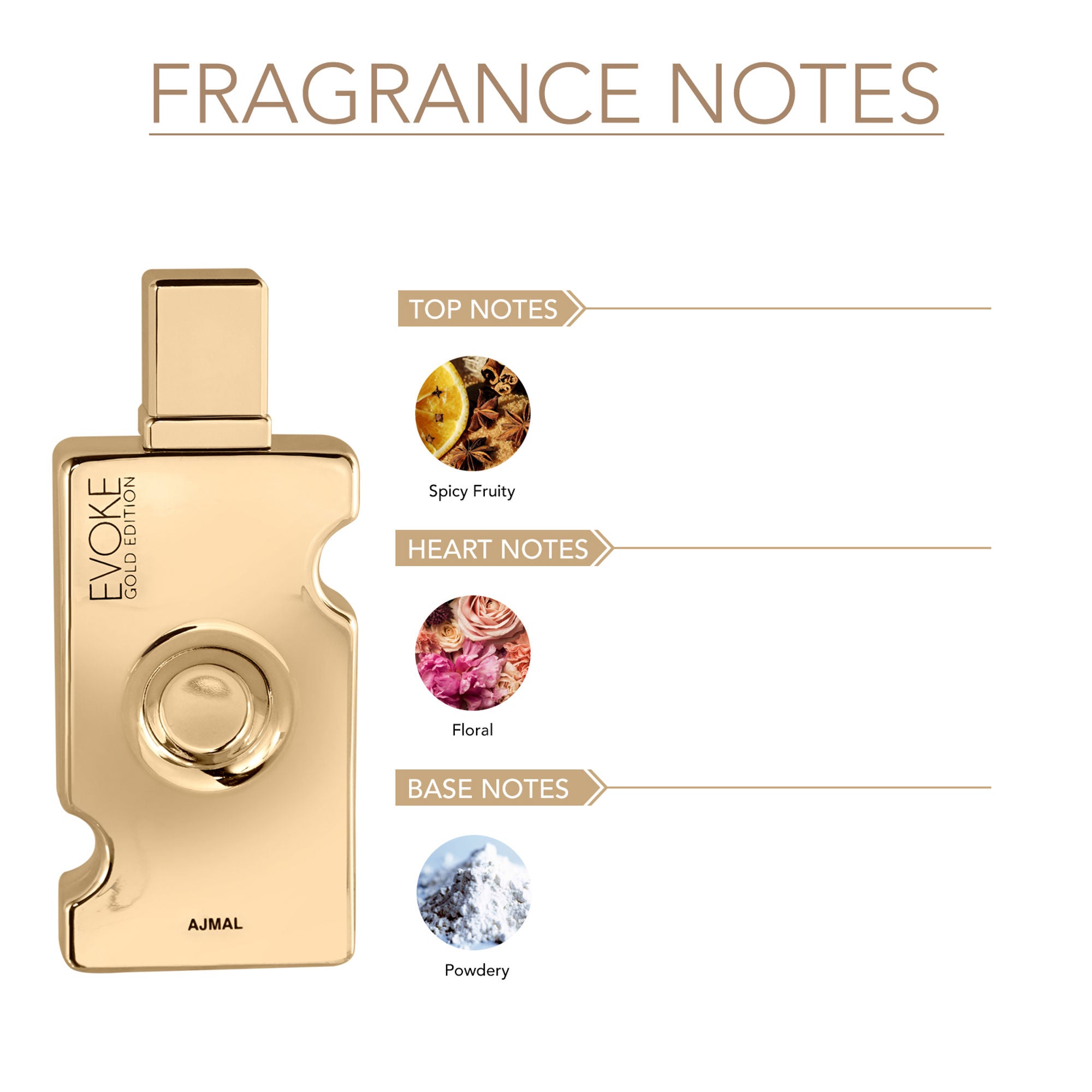 Ajmal India Evoke Gold Edition Eau De Parfum for Women - Floral Woody Musky Long-Lasting Perfume