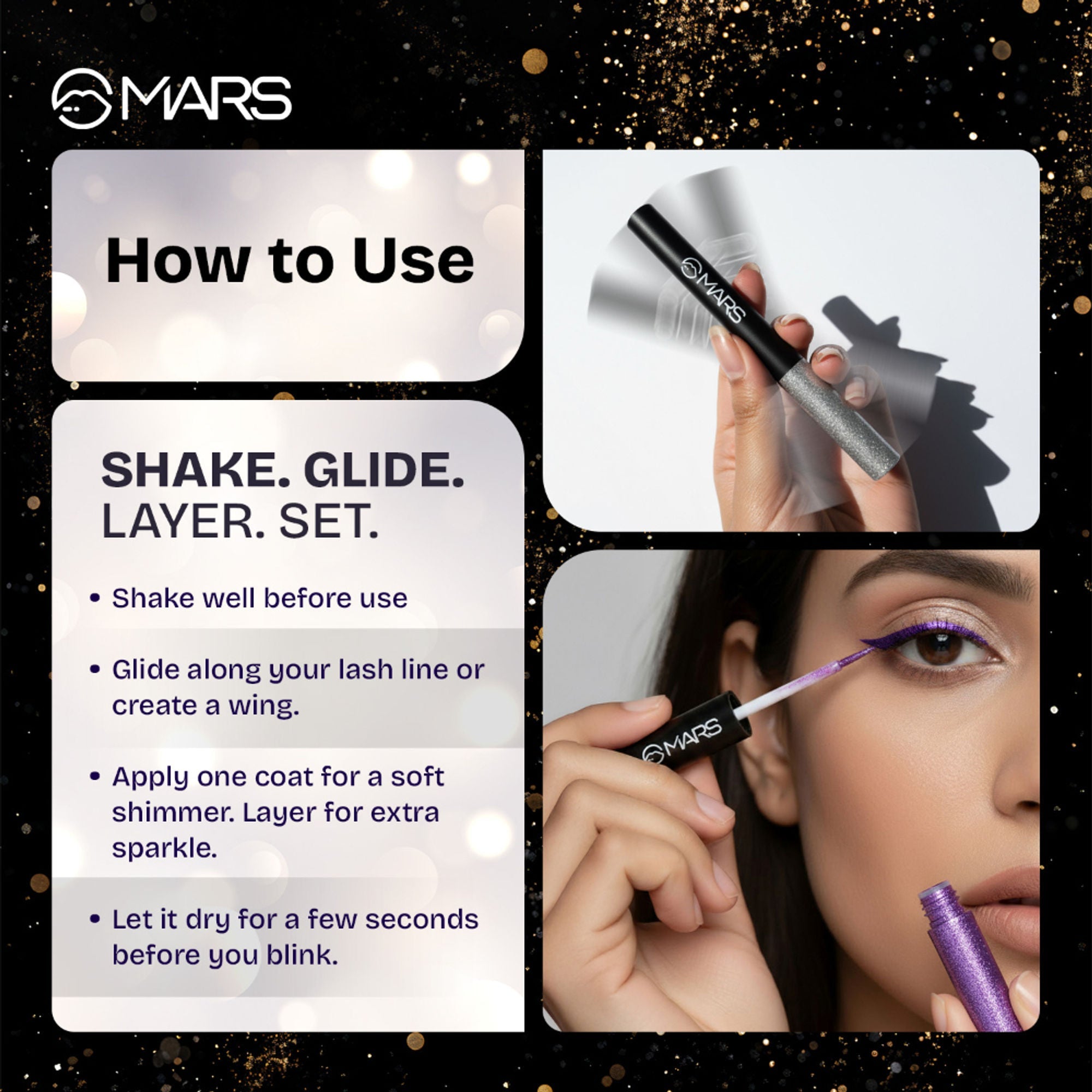 MARS Cosmetics Twinkle Wink Glitter Eyeliner - Twilight Purple