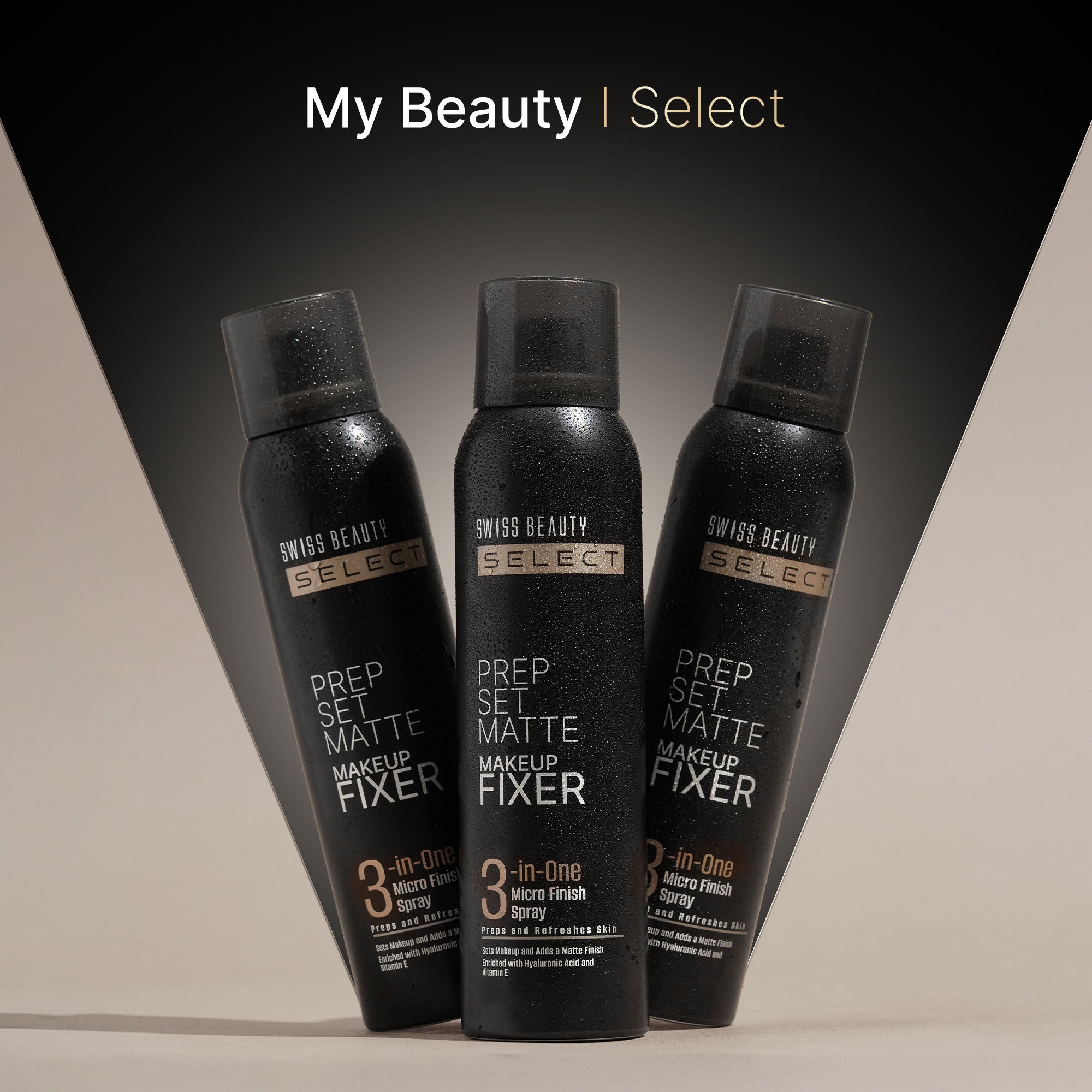 Swiss Beauty Select Prep Set Matte 3 In 1 Micro Finish Spray Enriched With Hyaluronic Acid and Vitamin E