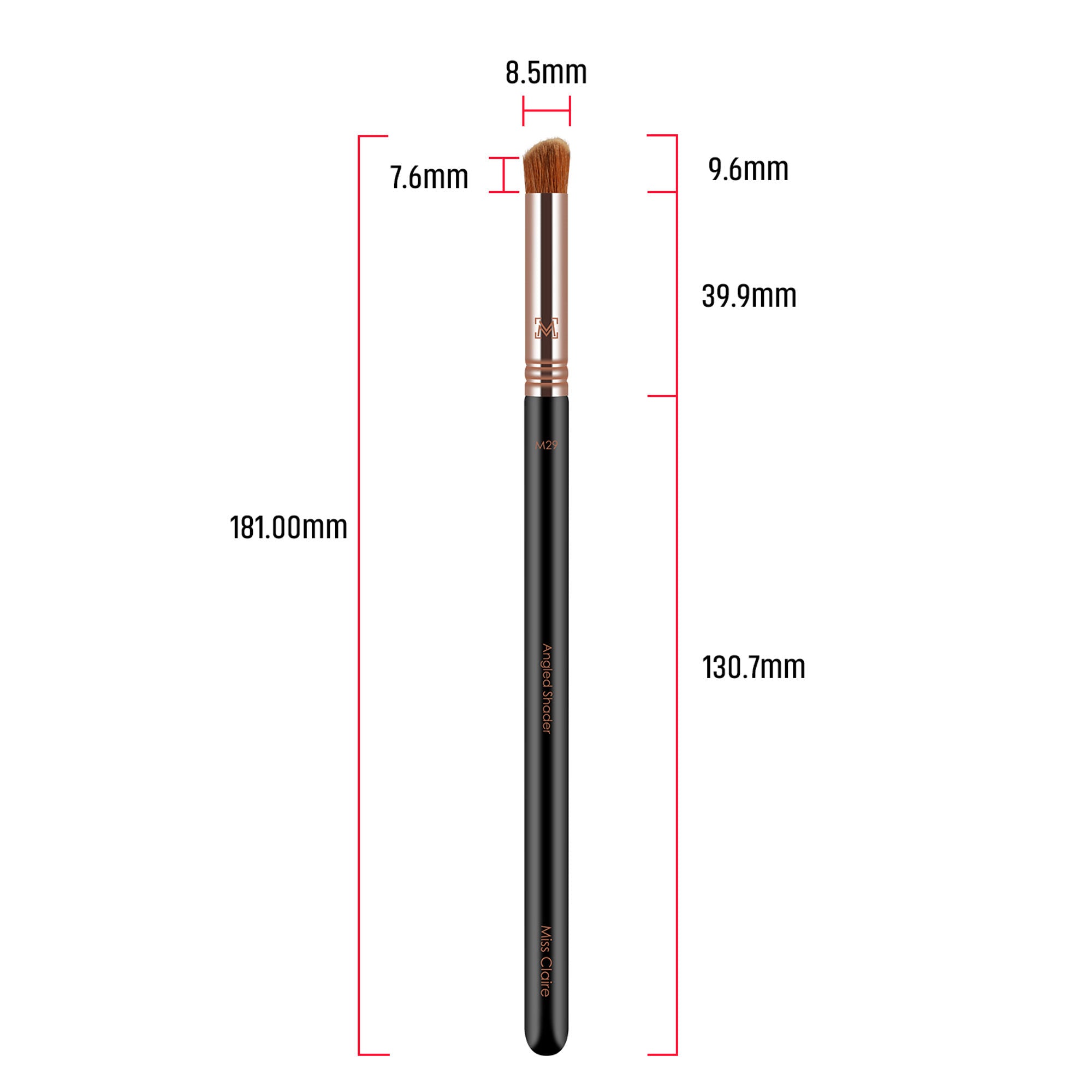 Miss Claire M29 - Angled Shader Brush - Rose Gold