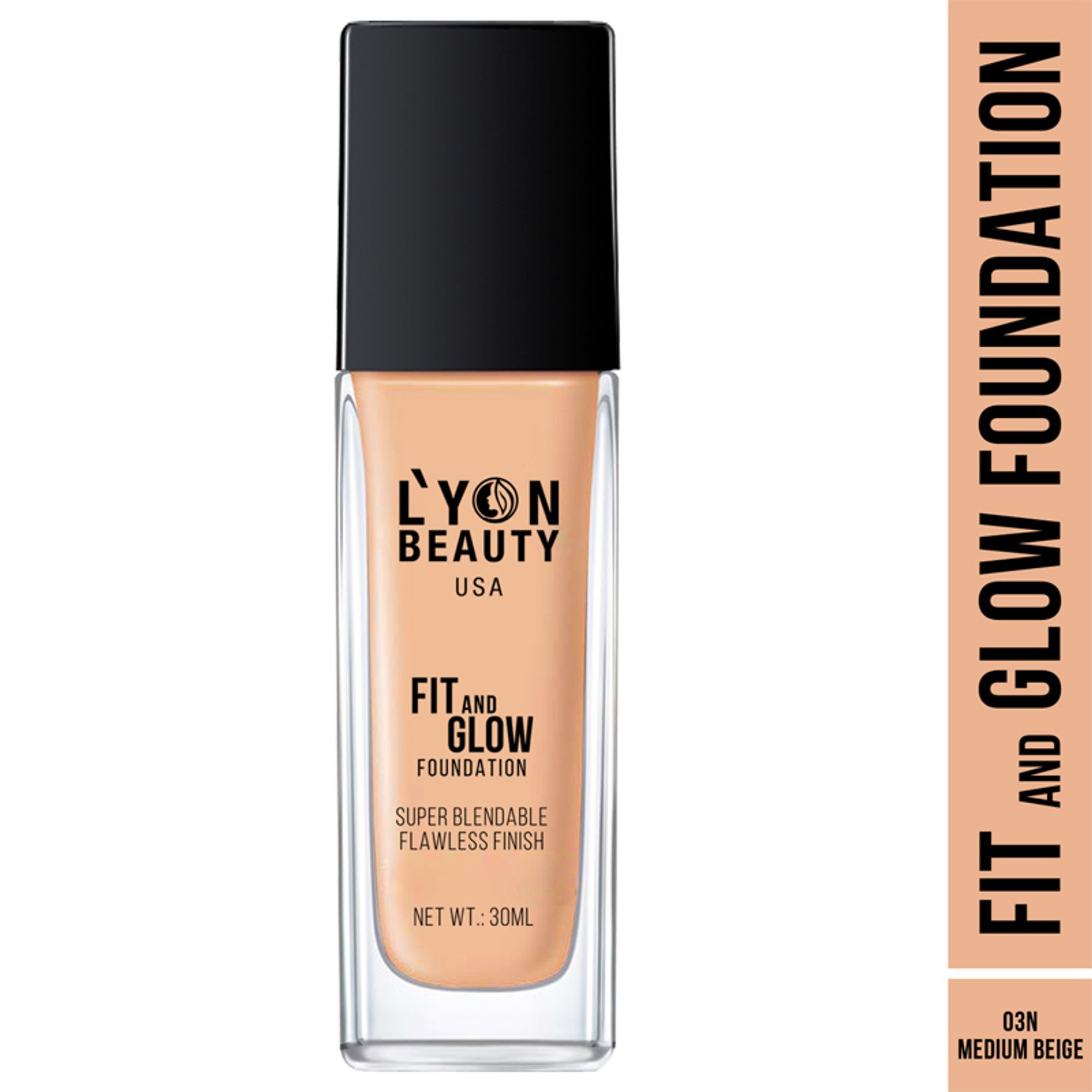 Lyon Beauty Fit & Glow Foundation - Medium Beige 03
