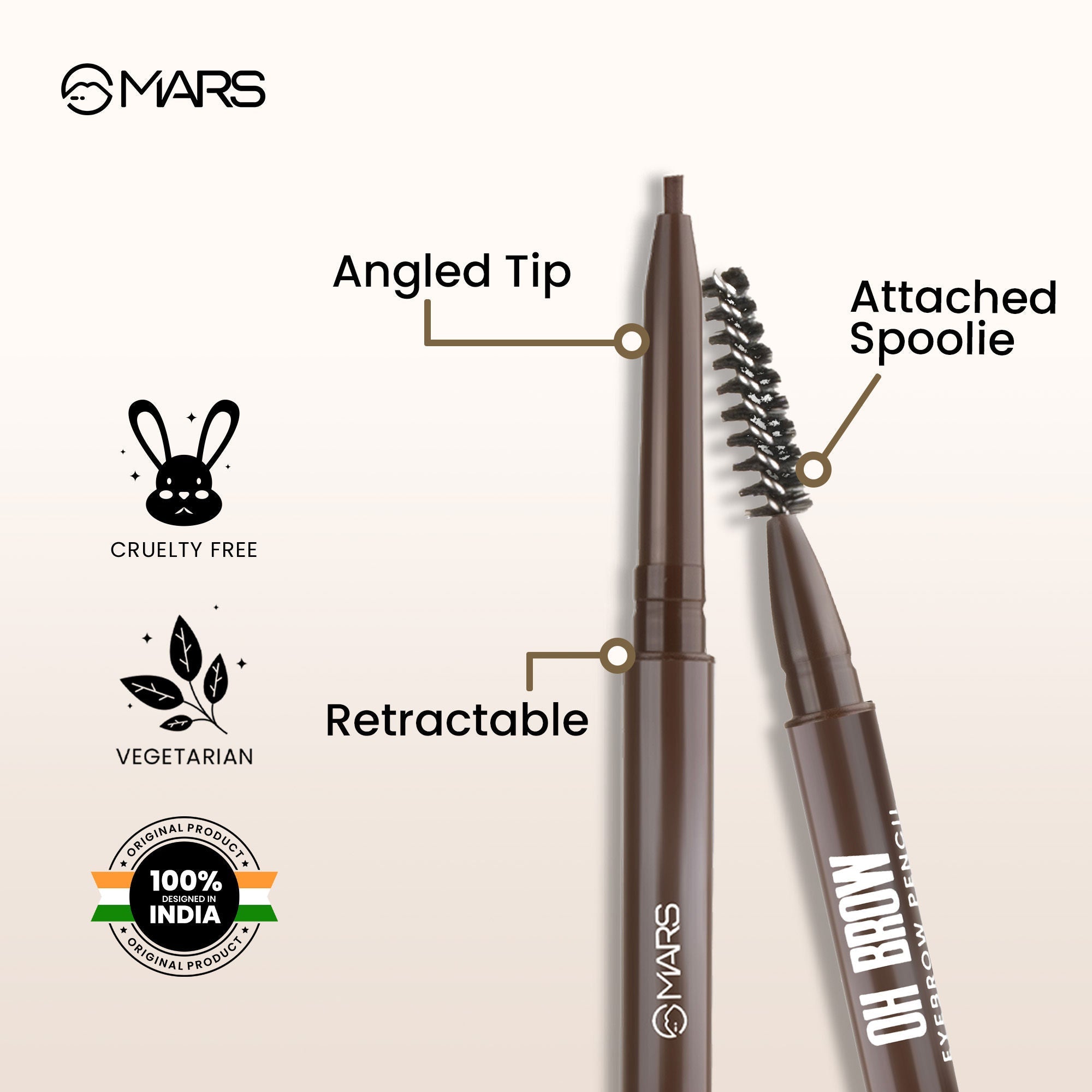 MARS Cosmetics Oh Brow Eyebrow Pencil - Dark Brown