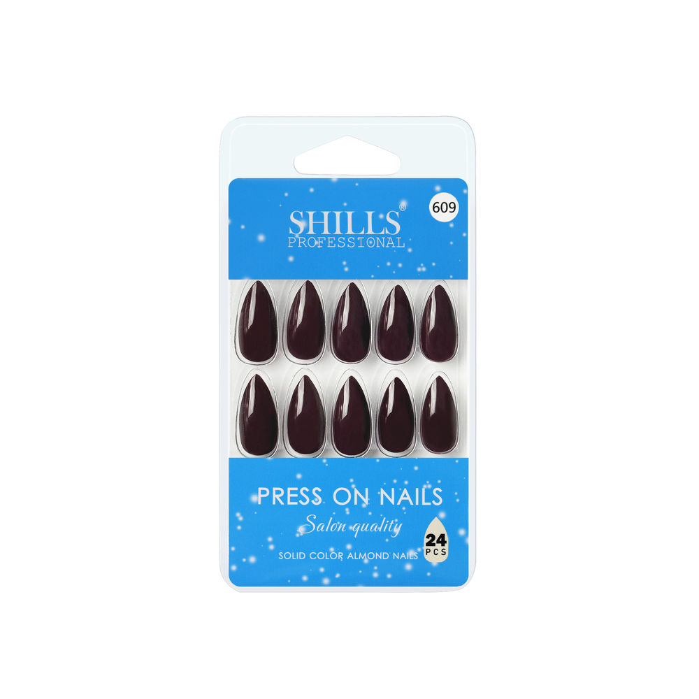 Shills Professional Reusable Press On Nails Almond - SPN609