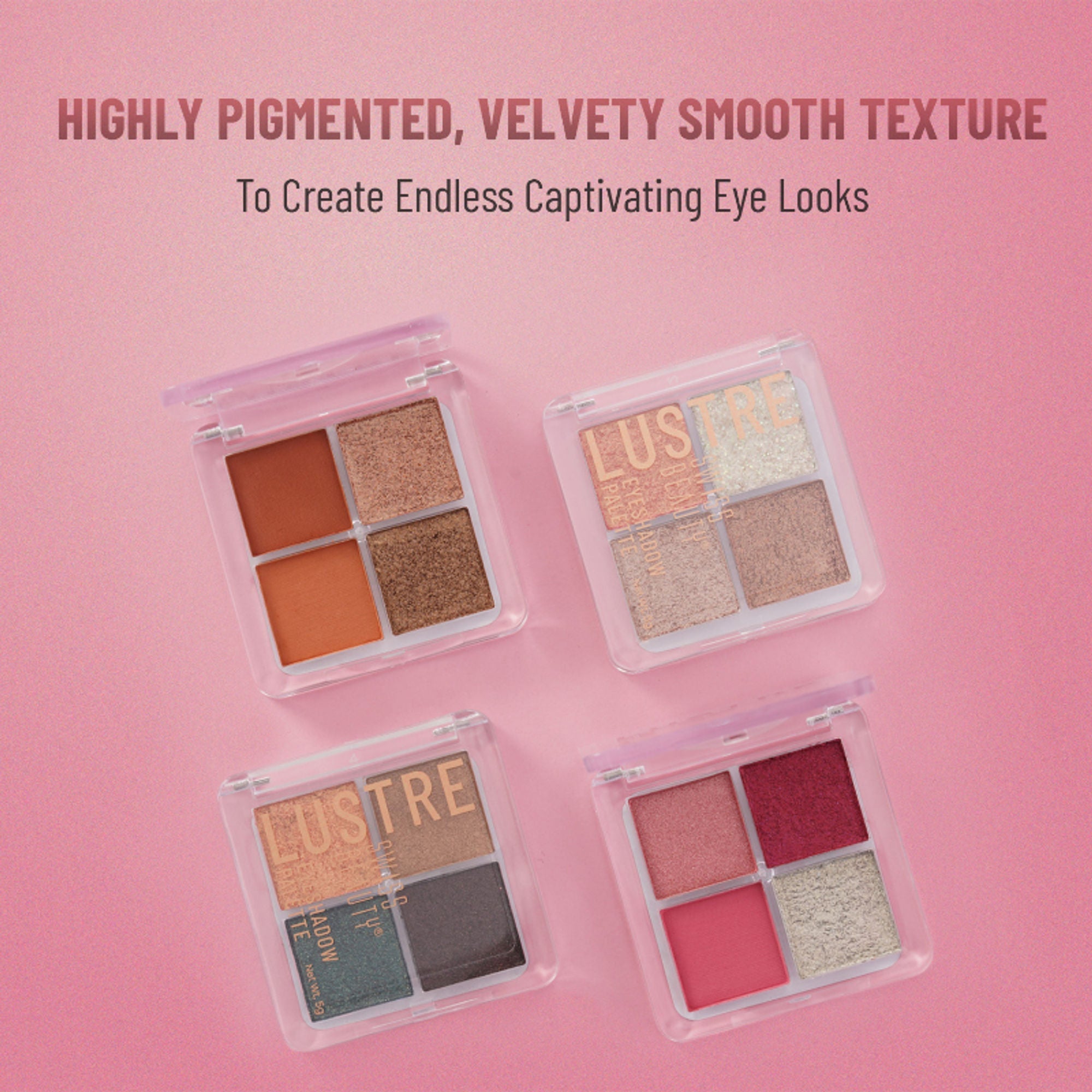 Swiss Beauty Lustre Eyeshadow Palette - 4 Shimmer N Shine