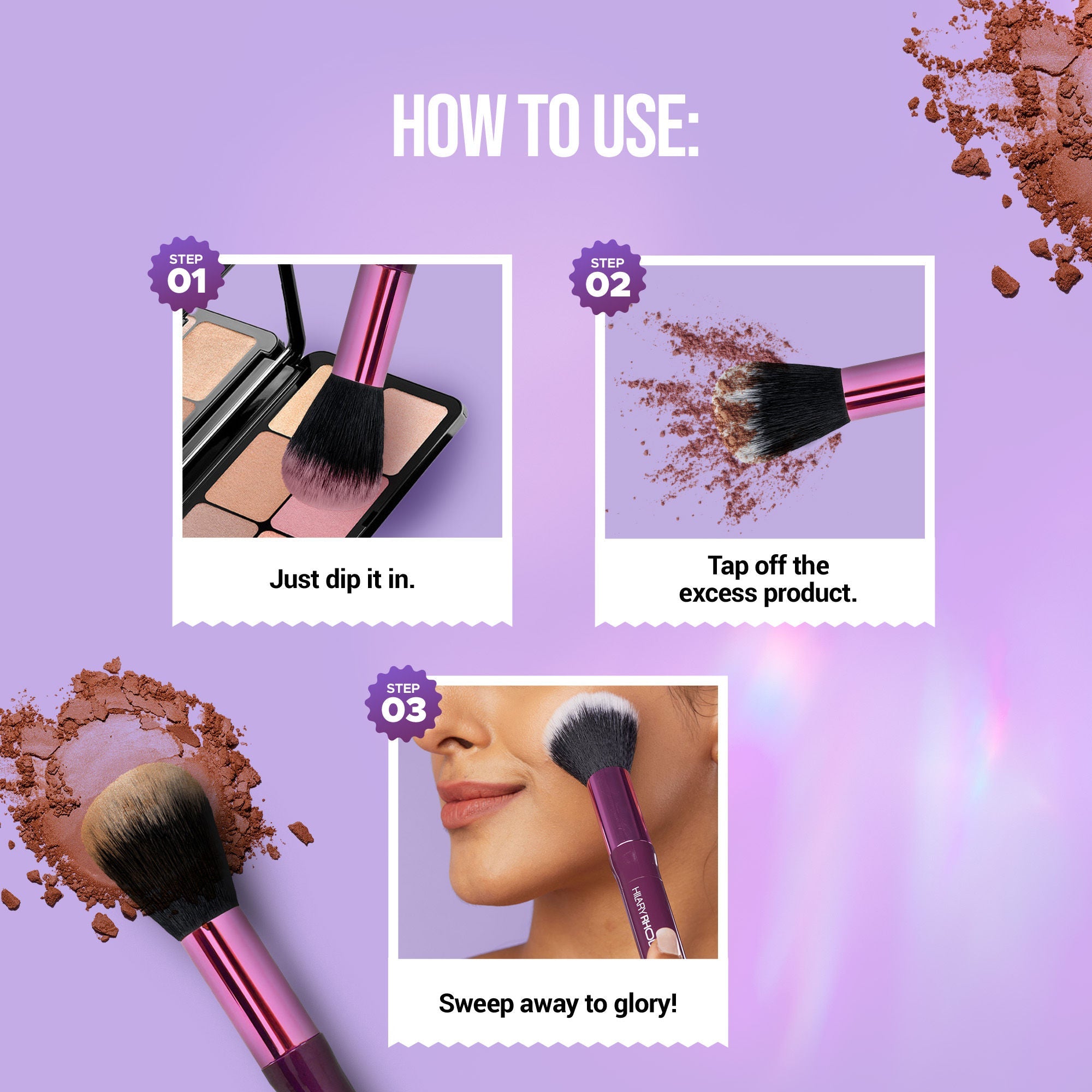 Hilary Rhoda One Touch Makeup Brush