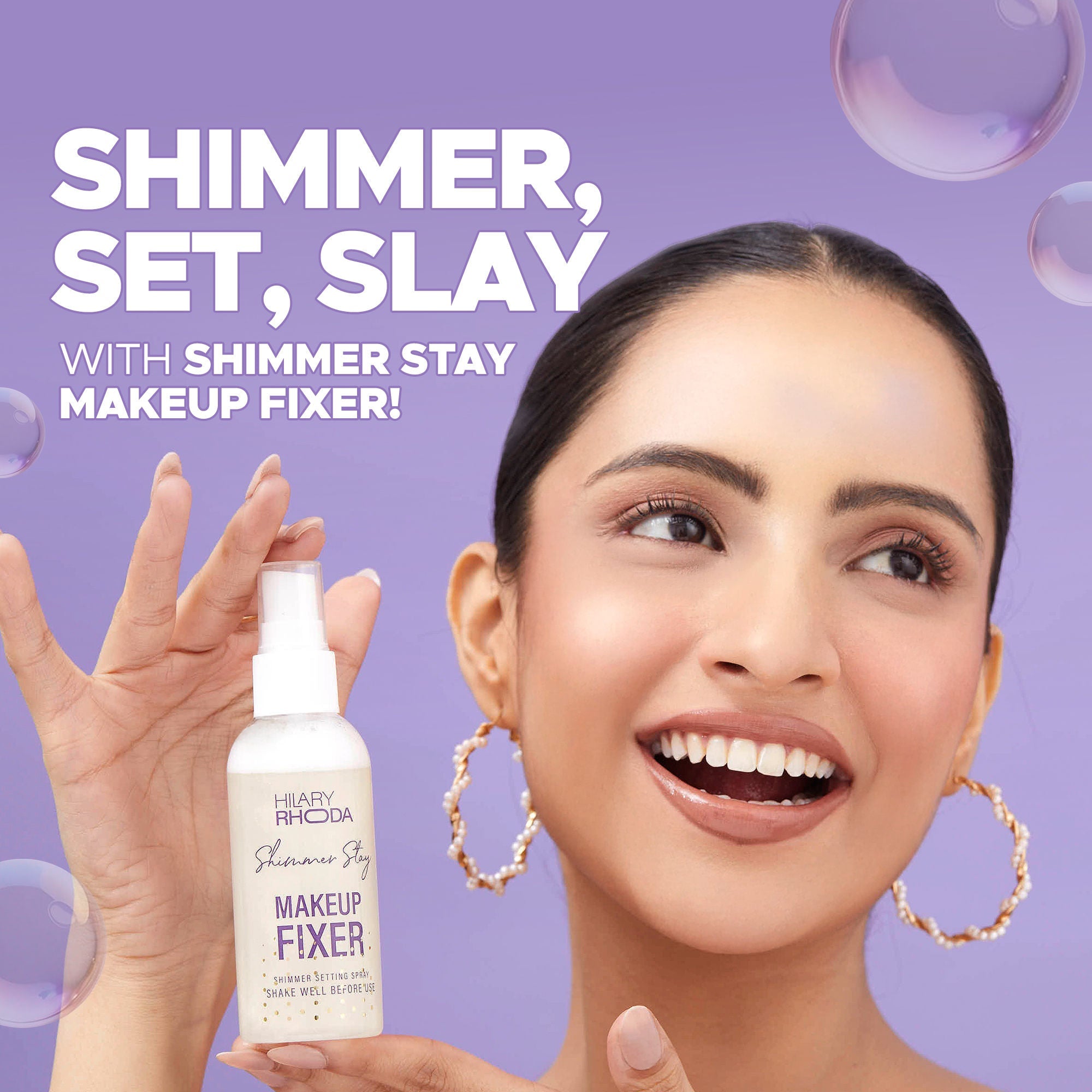 Hilary Rhoda Shimmer Stay Makeup Fixer