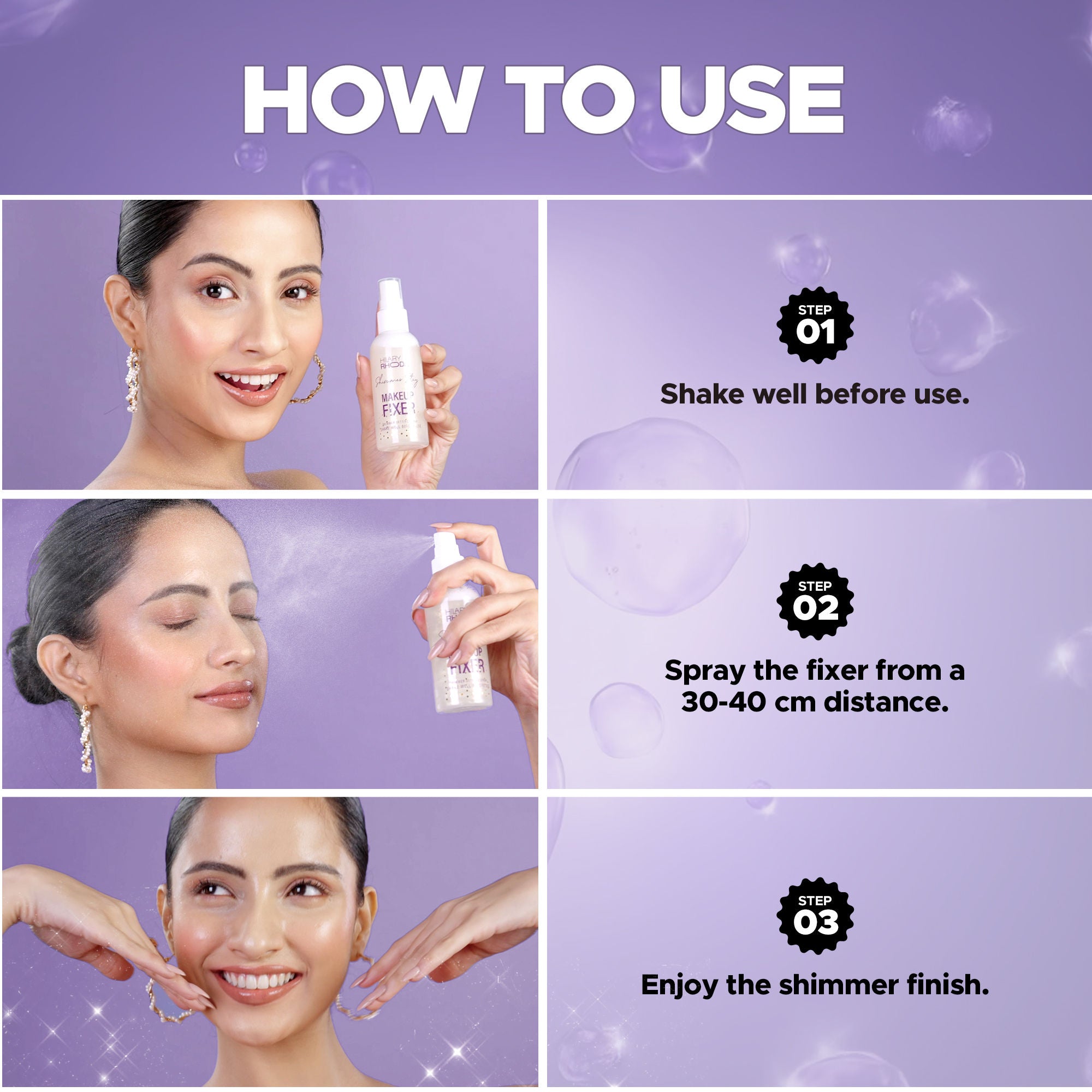 Hilary Rhoda Shimmer Stay Makeup Fixer