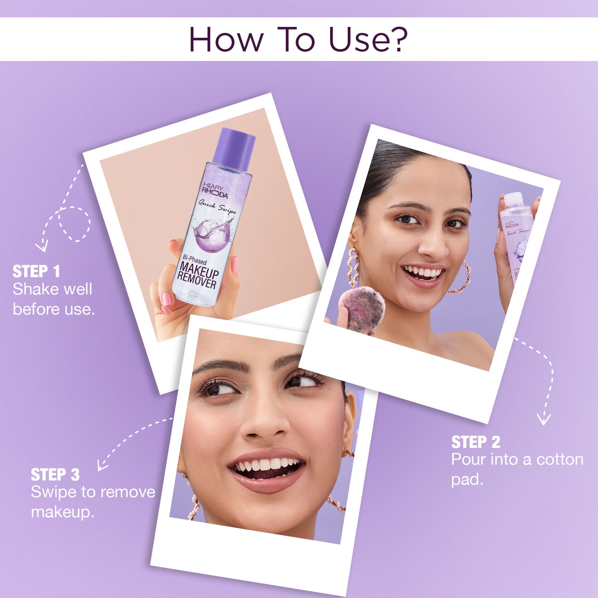 Hilary Rhoda Quick Swipe Bi-Phased Waterproof Makeup Remover