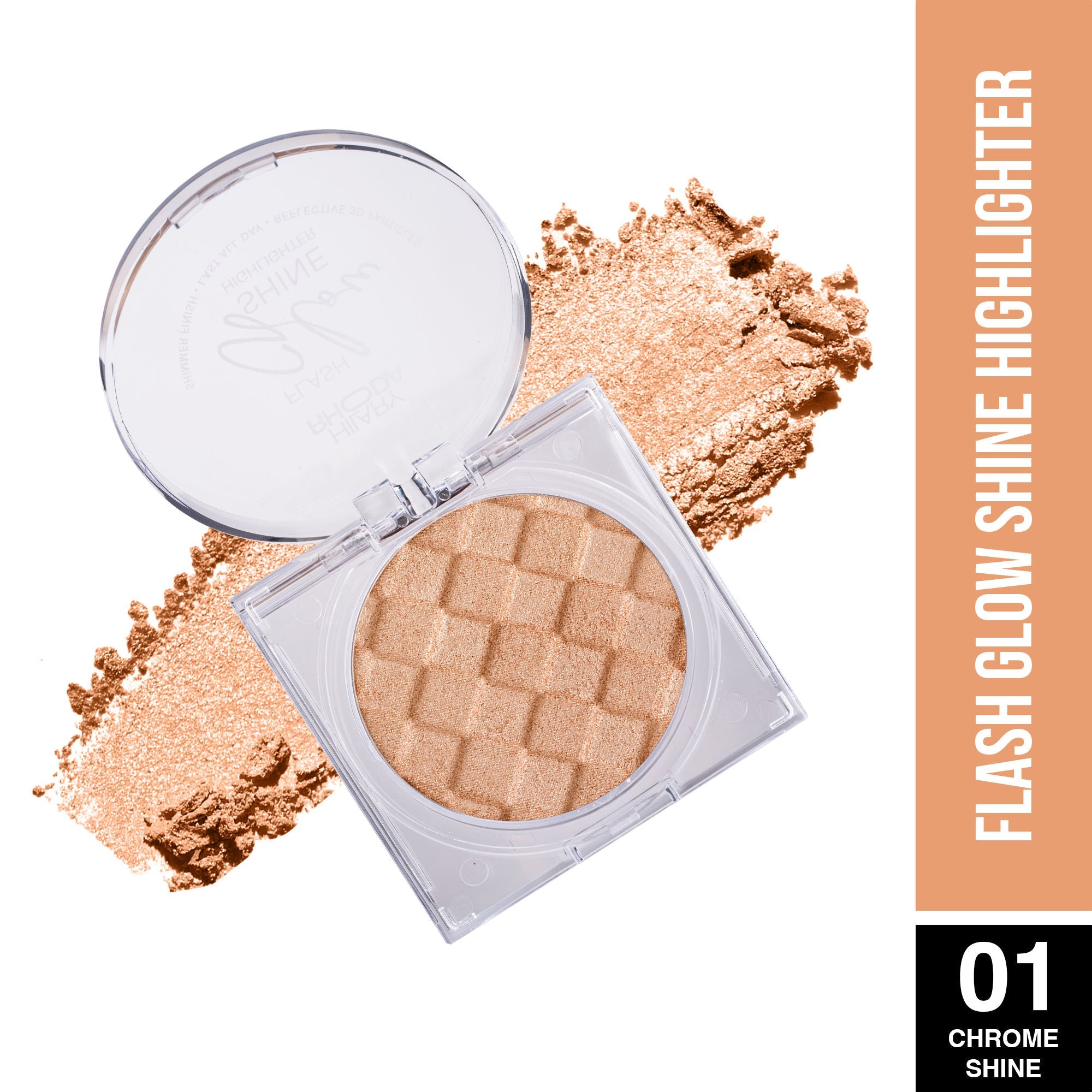 Hilary Rhoda Flash Glow Shine Reflective Highlighter - Chrome Shine 01