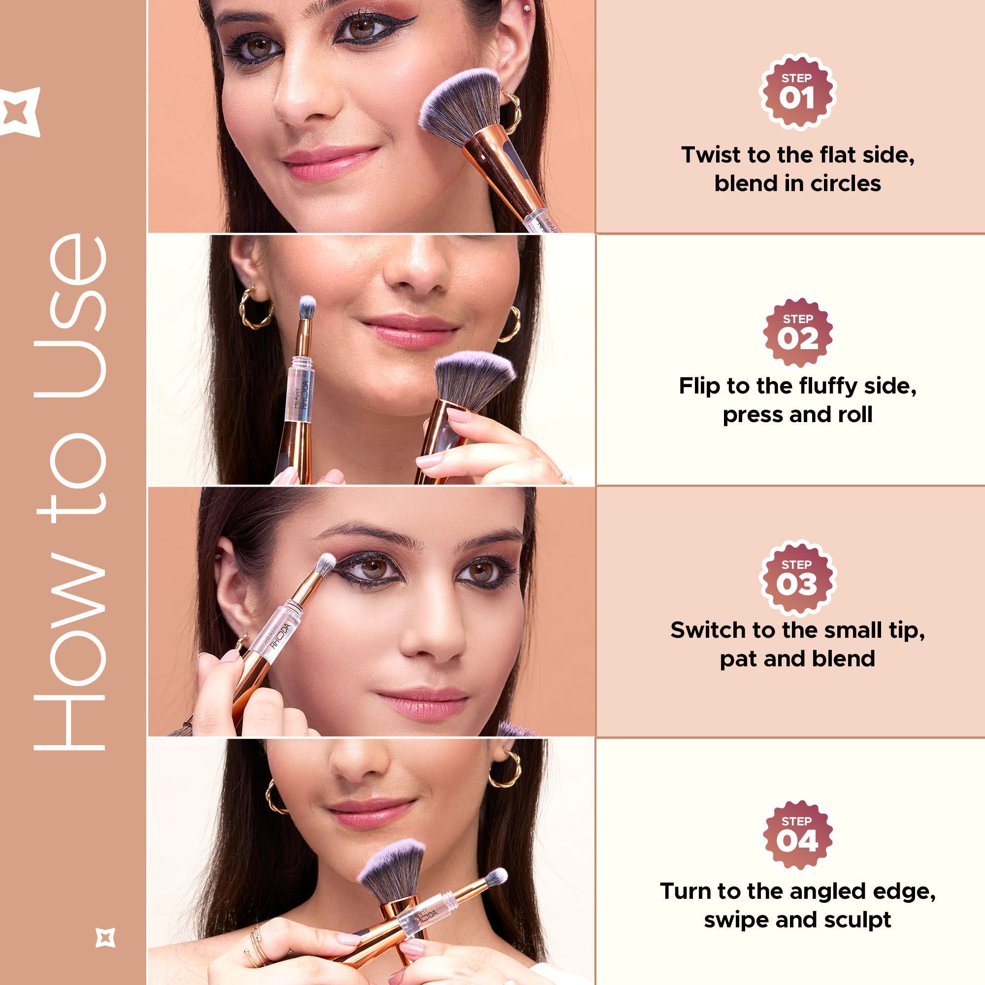 Hilary Rhoda All-Rounder 4 In 1 Brush For Makeup