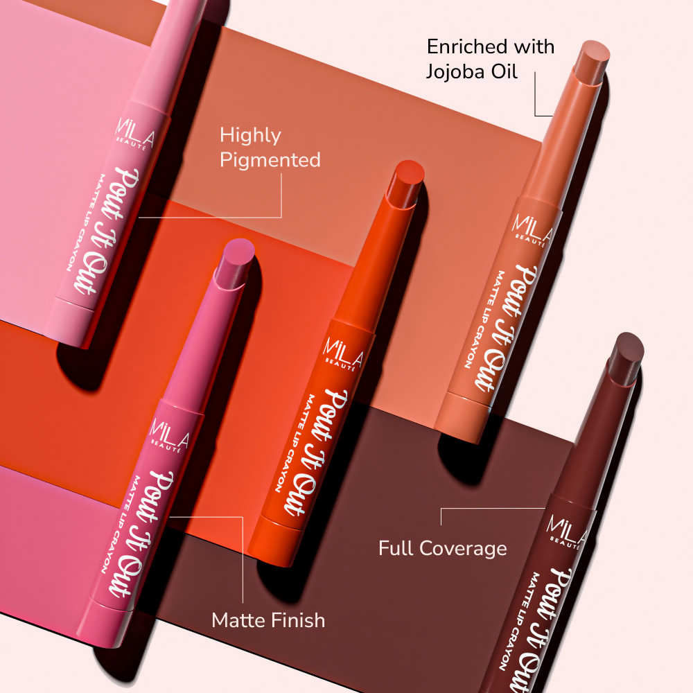 Mila Beaute Pout It Out Long Lasting & Matte Finish Lip Crayon Lipstick - Maleficent