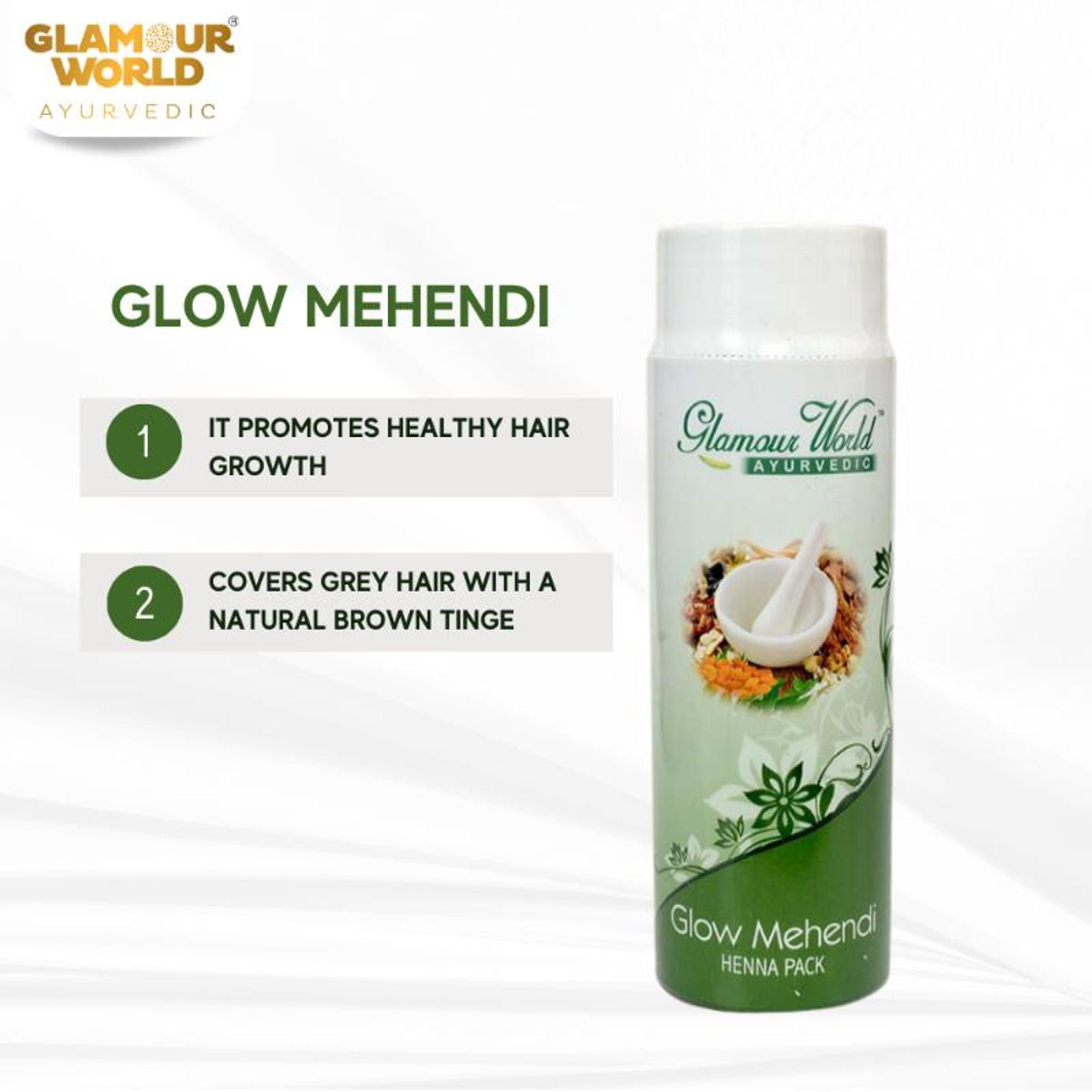 GLAMOUR WORLD AYURVEDIC Glow Mehendi Hair Color