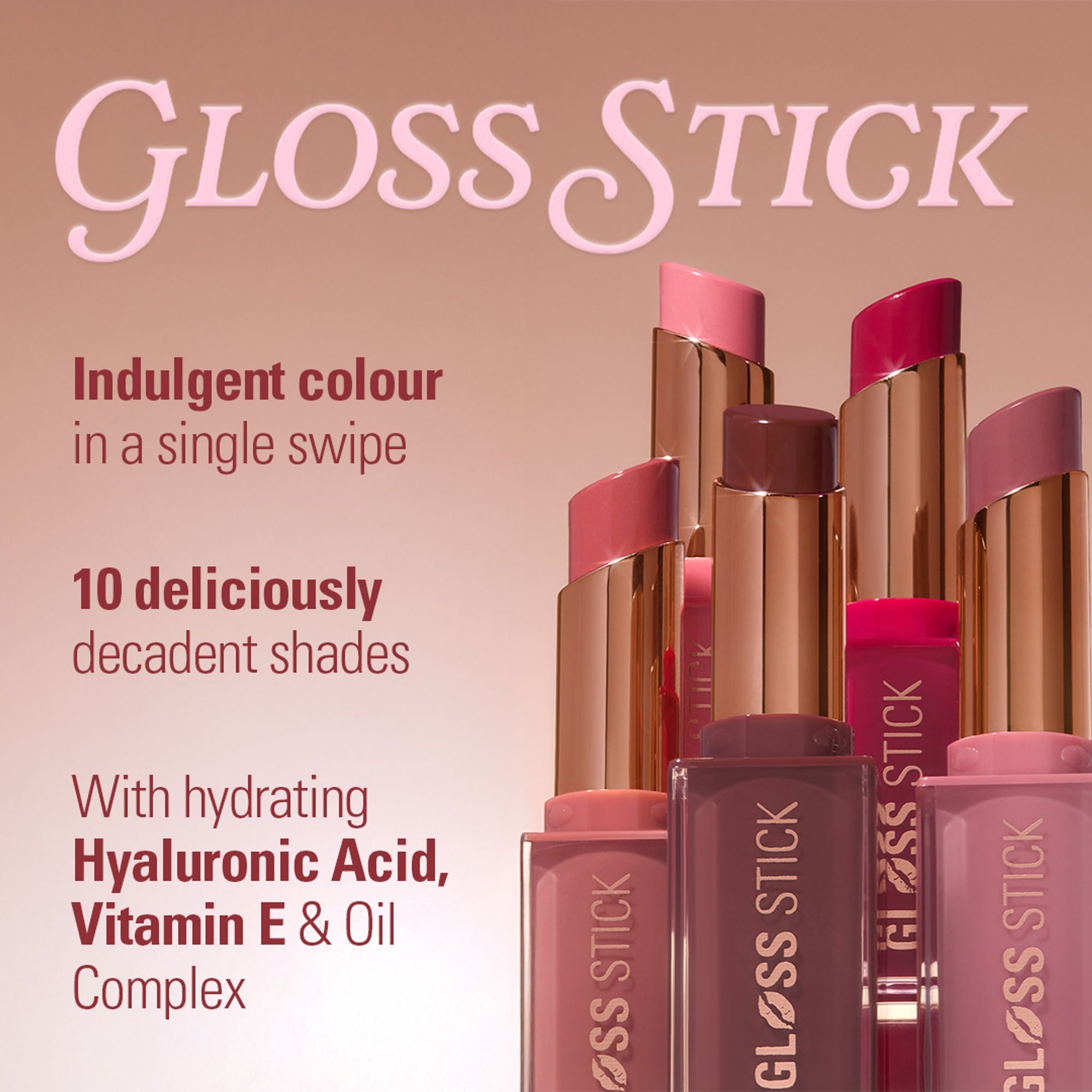 Makeup Revolution Pout Lip Gloss Stick - Peach Sorbet Nude