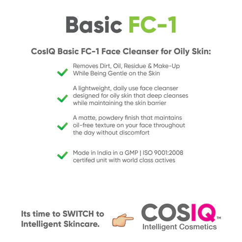 COSIQ FC-1 Basic Face Cleanser for Oily Skin