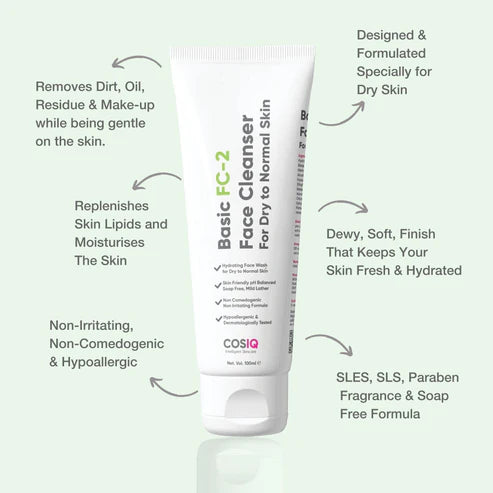 COSIQ FC-2 Basic Face Cleanser for Dry Skin