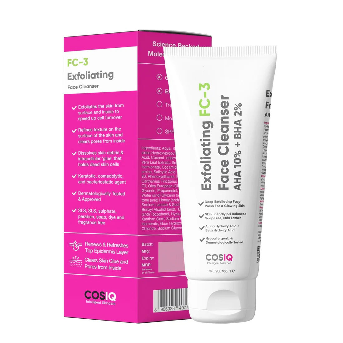 COSIQ FC-3 Exfoliating Face Cleanser