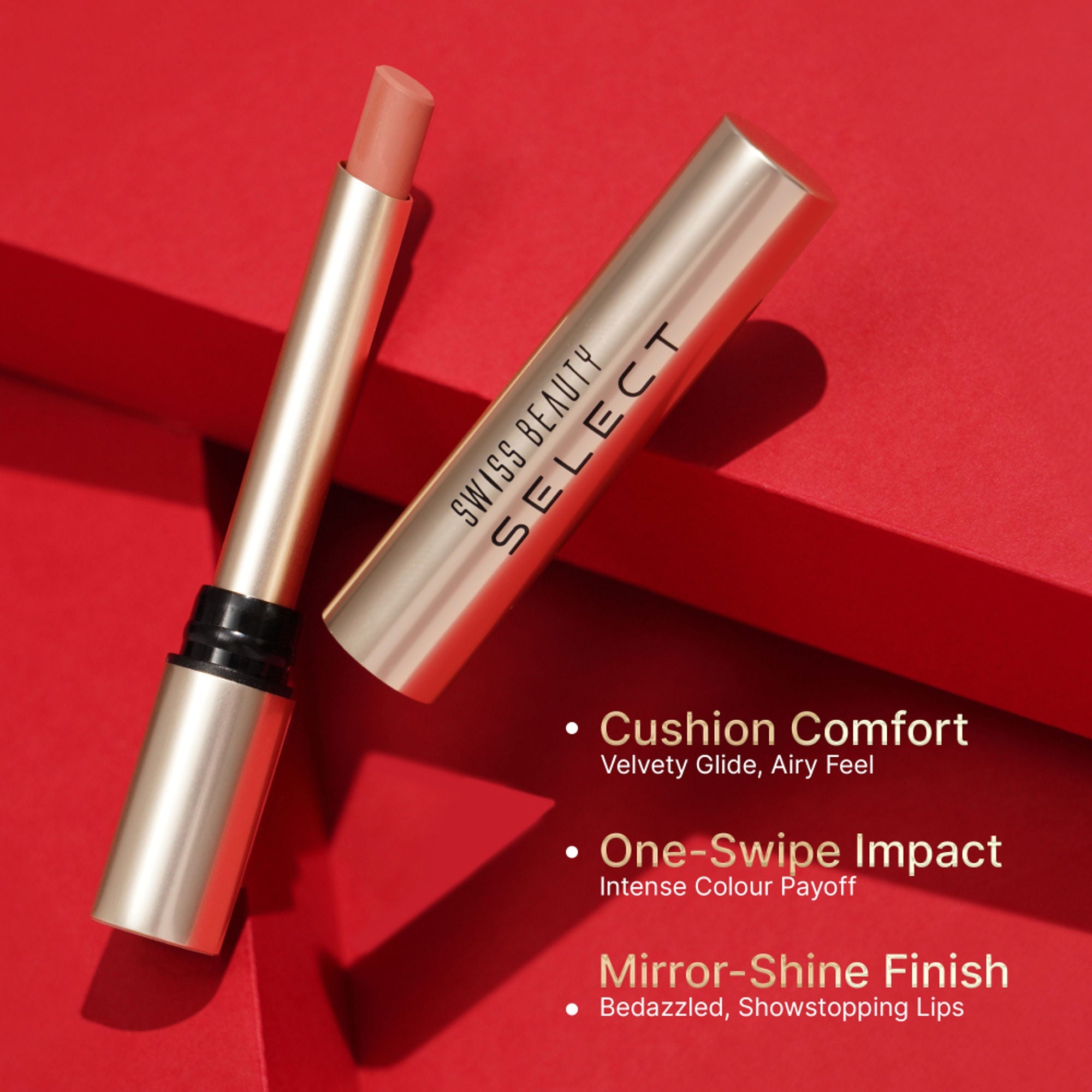 Swiss Beauty Select High On Shine Lipstick - Daring Brown