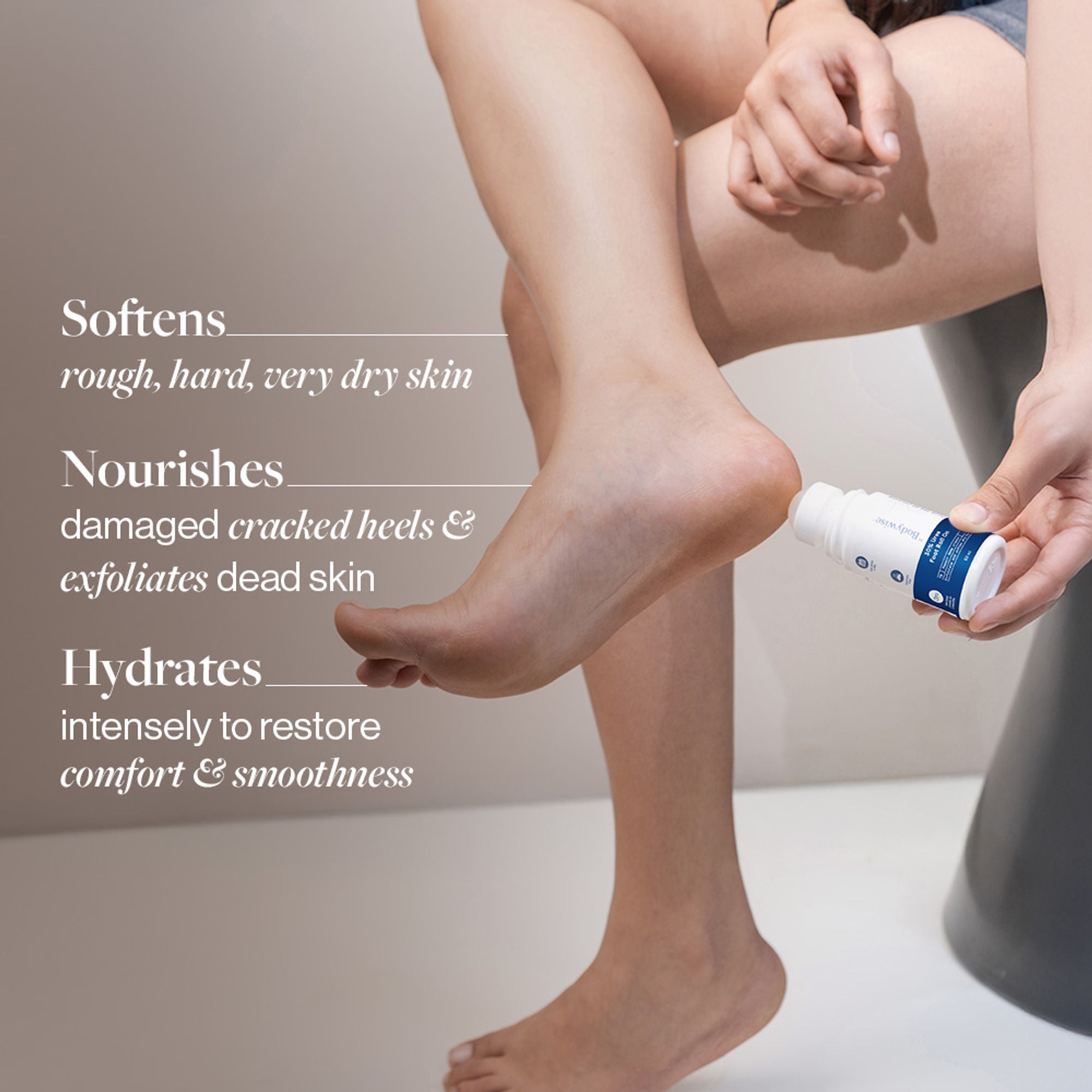 BeBodywise 30% Urea Foot & Heel Roll On For Very Dry Feet & Cracked Heels