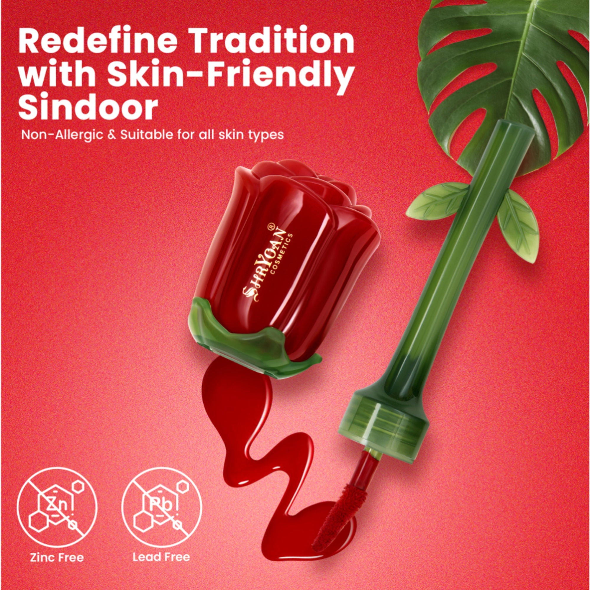 Shryoan Rose Liquid Smudge Proof & Waterproof Sindoor - Maroon