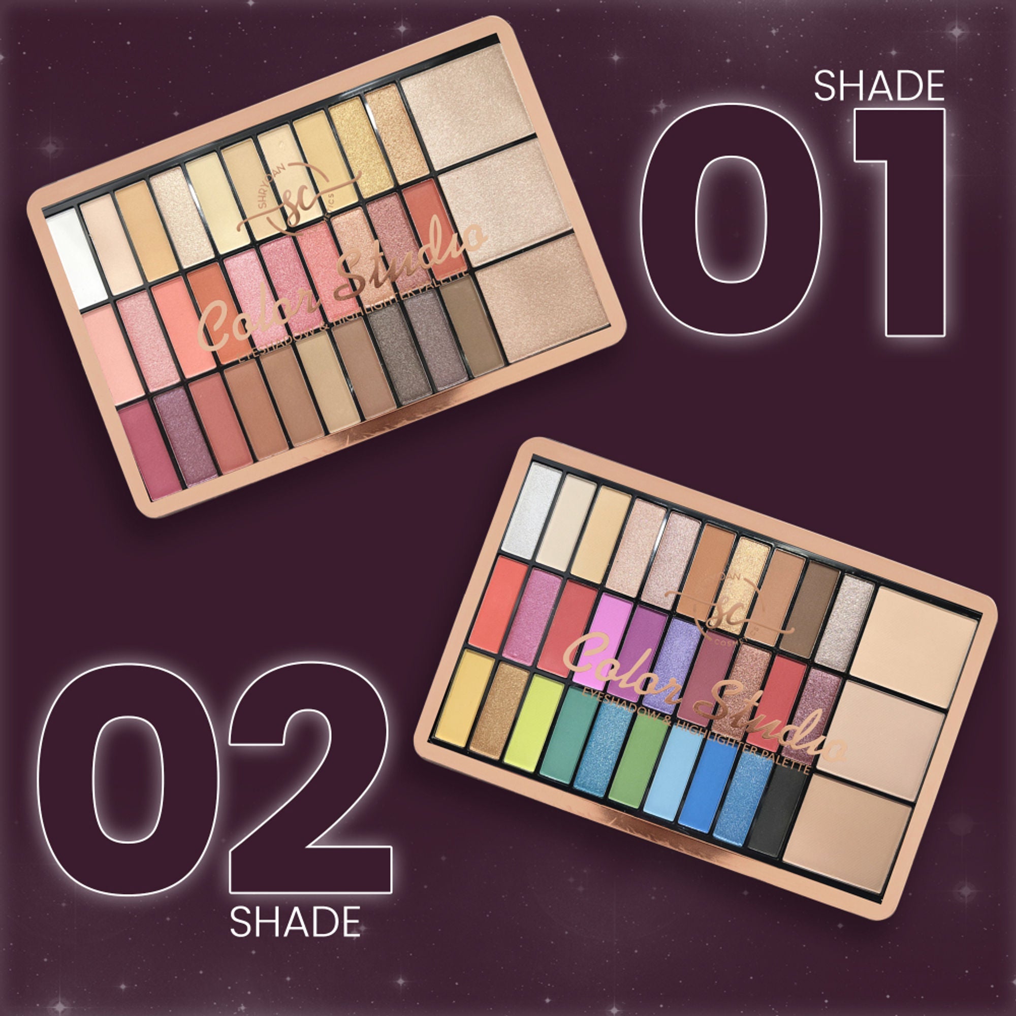 Shryoan Set of 30 Colorful Shimmer Eyeshadow & Compact - 1