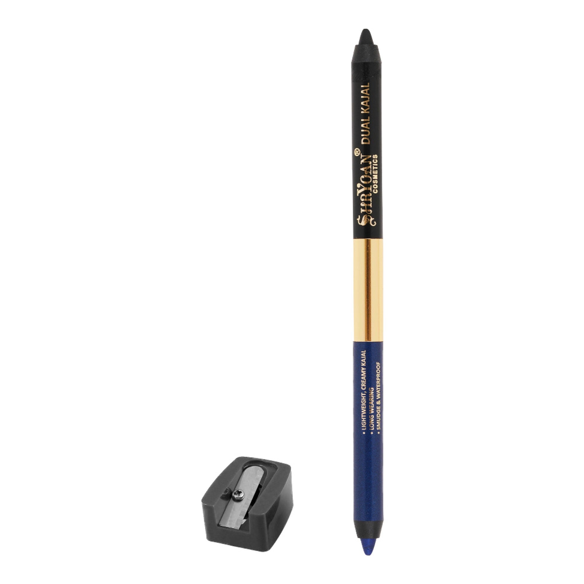 Shryoan Shimmery Dual Kajal with Sharpener - Black-Brown - Black-blue