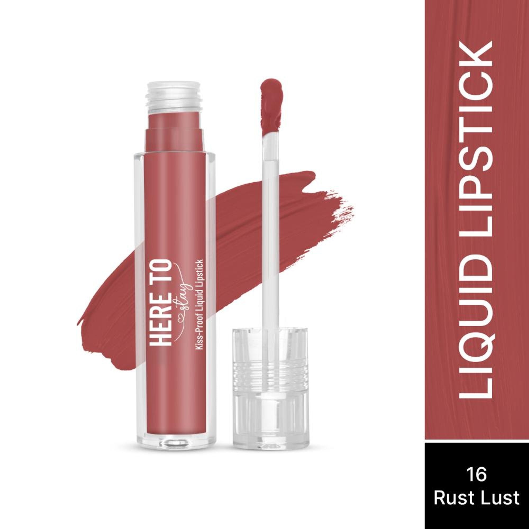 Swiss Beauty Select Here To Stay Kiss Proof Liquid Matte Lipstick With Vitamin E - 16 Rust Lust