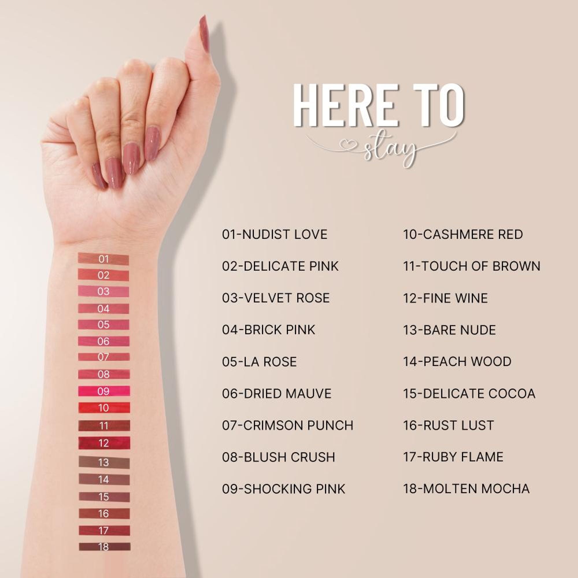 Swiss Beauty Select Here To Stay Kiss Proof Liquid Matte Lipstick With Vitamin E - 16 Rust Lust